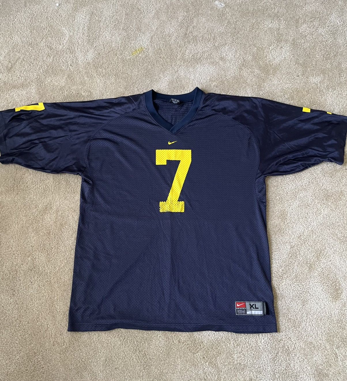 Nike × Vintage Vintage Nike Donovan Edwards Michigan Jersey Size US XL / EU 56 / 4 - 1 Thumbnail