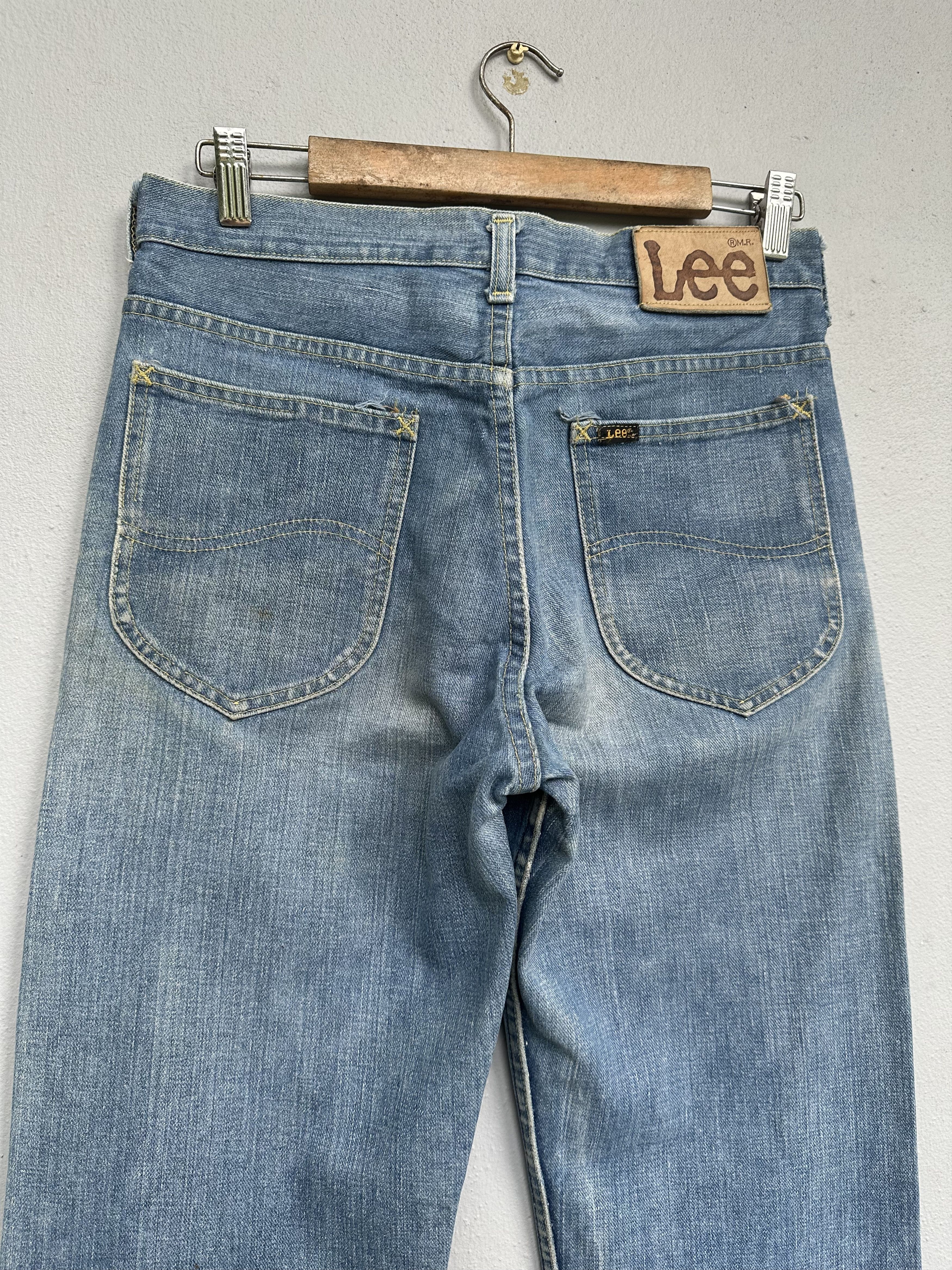 Lee Rare Vtg Distressed Lee Riders 70s Talon 42 Flare Denim Jean Size US 30 / EU 46 - 17 Thumbnail