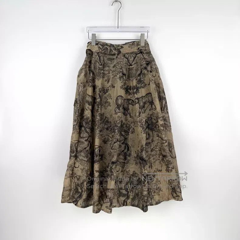 Dior Dior Brown jungle animal skirt Size 25" / US 0 / IT 36 - 4 Thumbnail