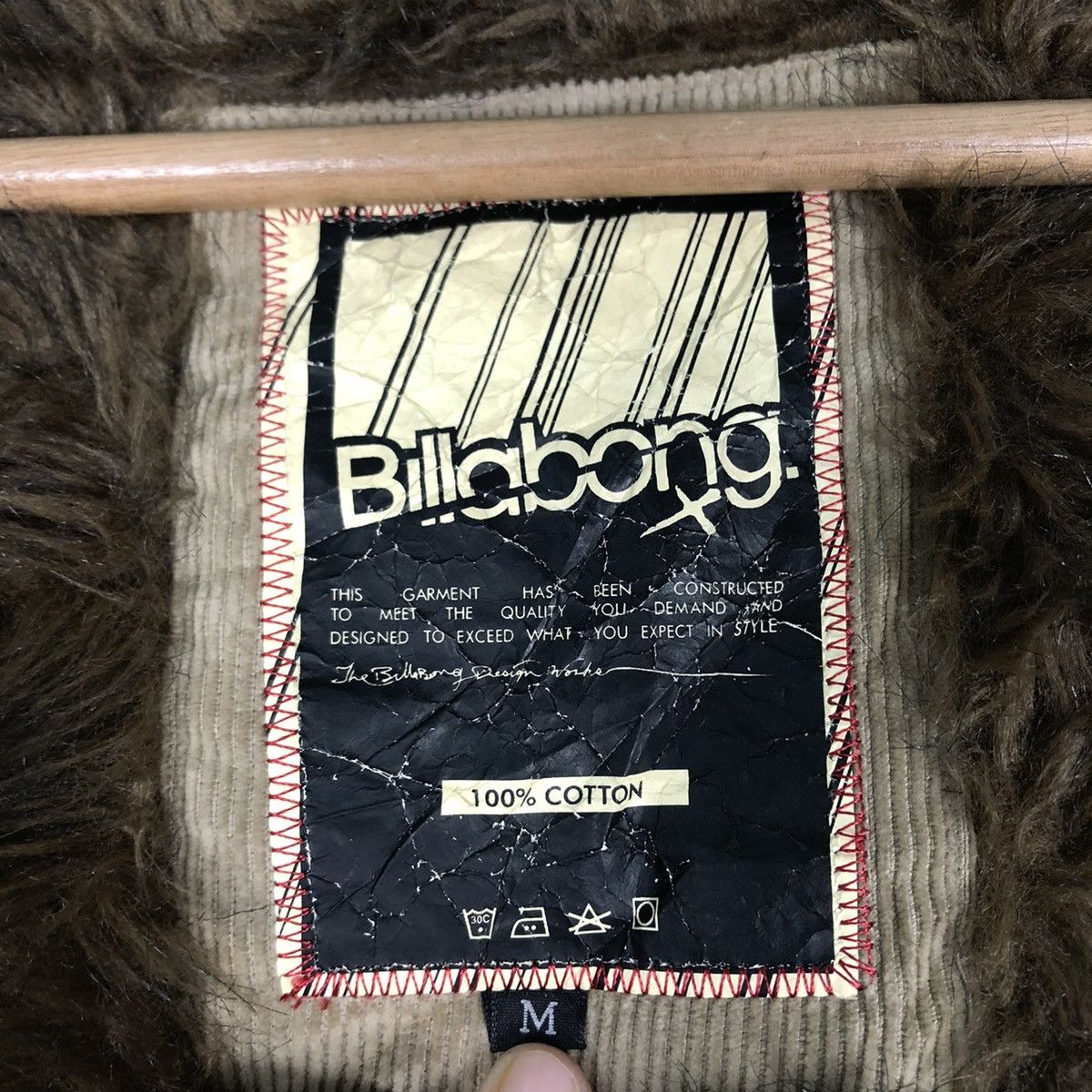 Billabong 🔥VINTAGE BIKER BOMBER JACKET BILLABONG MINK FUR HOODIE Size US M / EU 48-50 / 2 - 21 Thumbnail