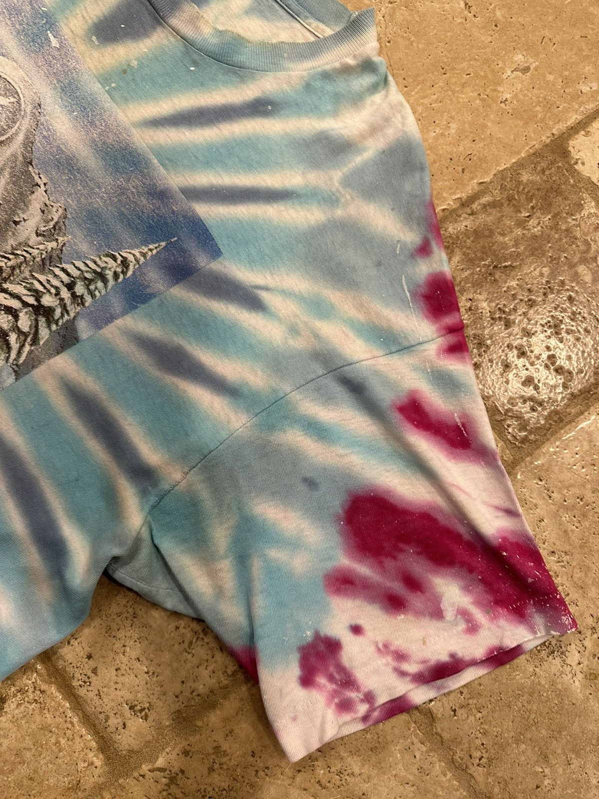 Band Tees Vintage Grateful Dead Ski Skeleton Snow Tie Dye 1990s Tee Size US XXL / EU 58 / 5 - 8 Thumbnail