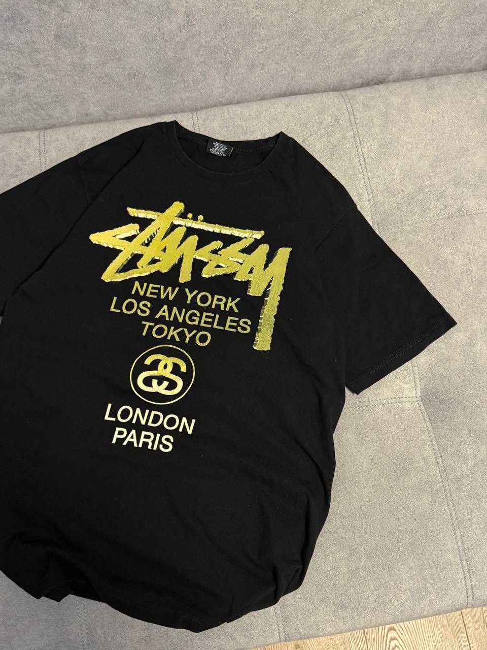 Stussy Vintage Stussy Y2K 3D-logo t-shirt black green size M Size US M / EU 48-50 / 2 - 4 Thumbnail