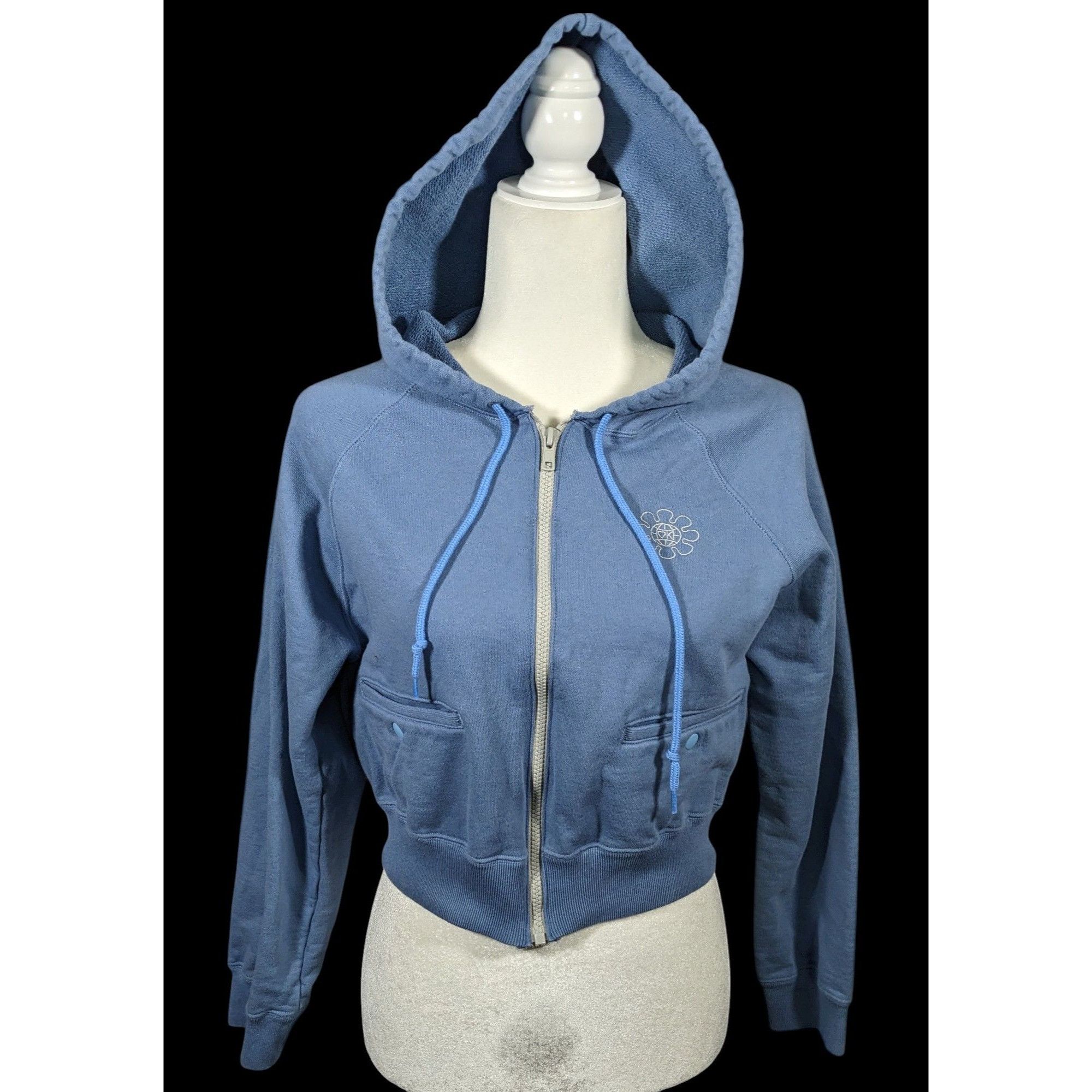 Other OK Kiko Blue Hooded Track Jacket With Pockets Size Medium Size M / US 6-8 / IT 42-44 - 1 Thumbnail