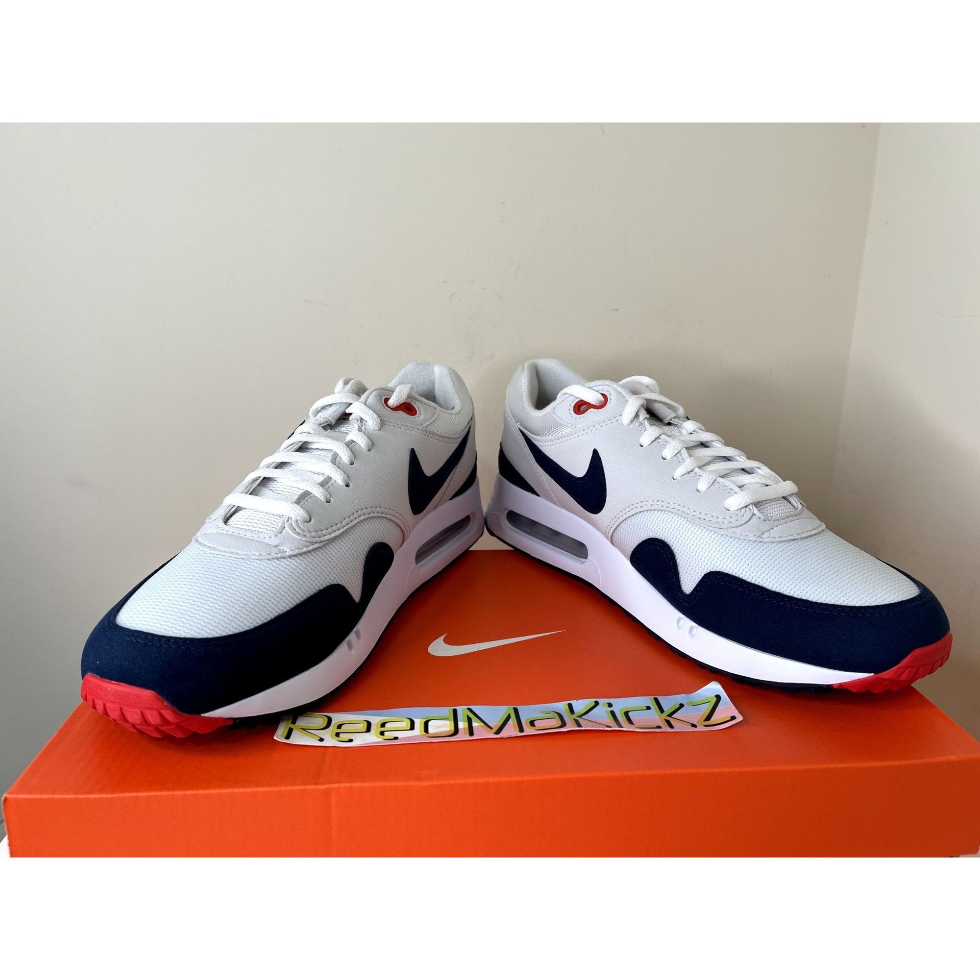 Nike Nike Air Max 1 '86 OG Golf White Obsidian Navy Mens 5us Size US 5 / EU 37 - 3 Thumbnail