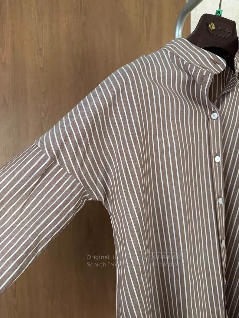 Hermes Hermes Women's casual collar leisure shirt for spring and Size XS / US 0-2 / IT 36-38 - 3 Thumbnail