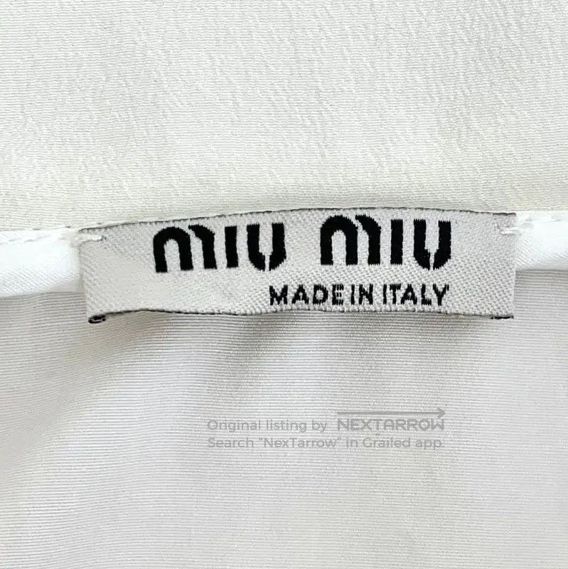 Miu Miu Miu Miu White Puff-Sleeve Shirt with Floral Collar . Size M / US 6-8 / IT 42-44 - 5 Thumbnail