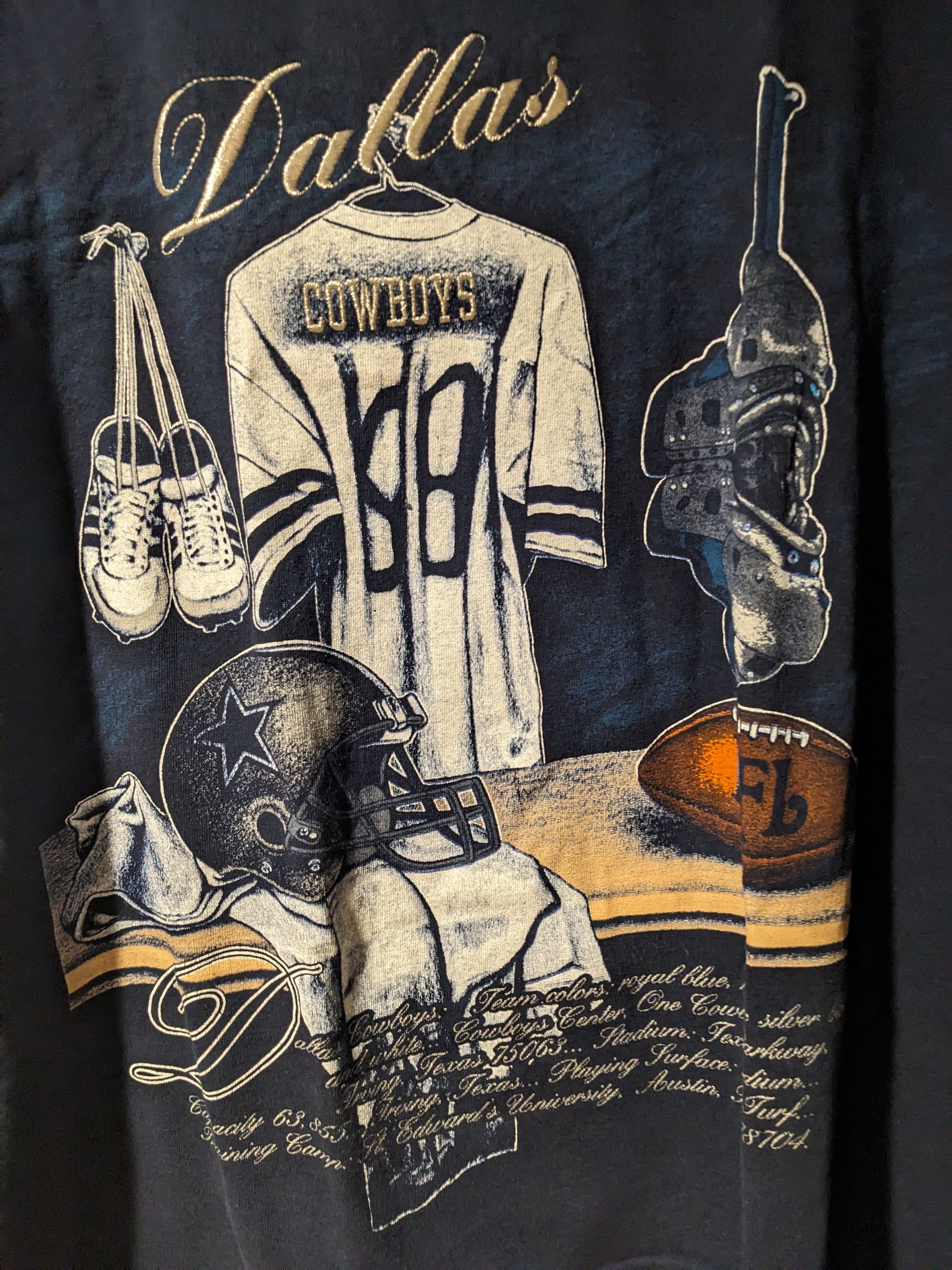 NFL × Vintage Vintage 90s Dallas Cowboys NFL Football Sports T-Shirt Size US XL / EU 56 / 4 - 2 Thumbnail