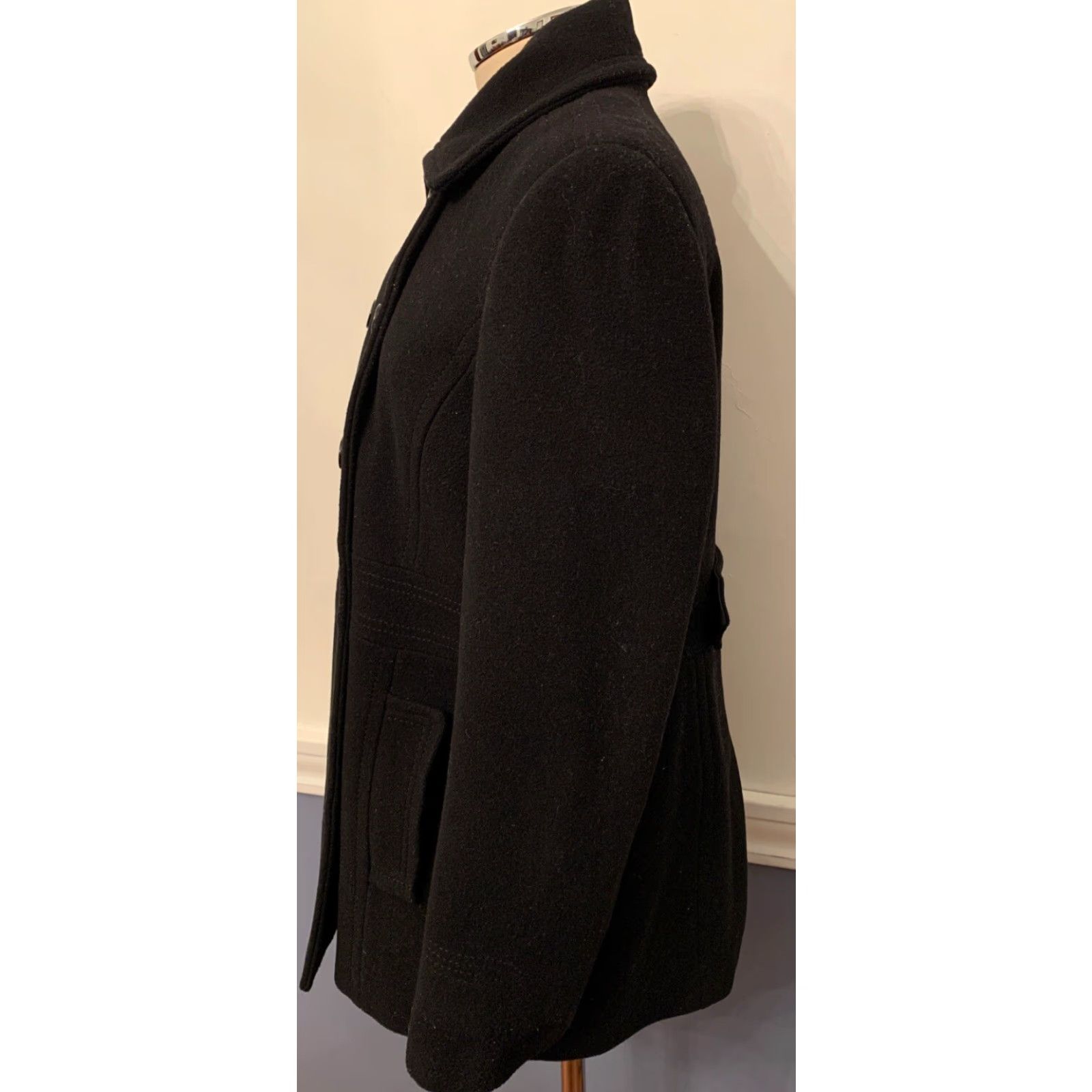 Calvin Klein VINTAGE Calvin Klein Coat Black Wool Blend Coat Women 10 10 Calvin Klein Black Wool Blend Women Below Hip Coat Mens? Size L / US 10 / IT 46 - 6 Thumbnail