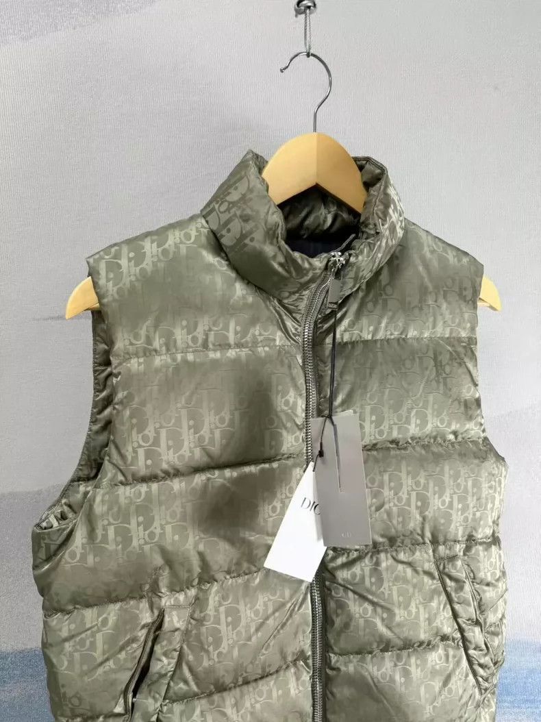 Dior Dior Olive Green Logo Padded Vest-2506 Size US L / EU 52-54 / 3 - 2 Thumbnail
