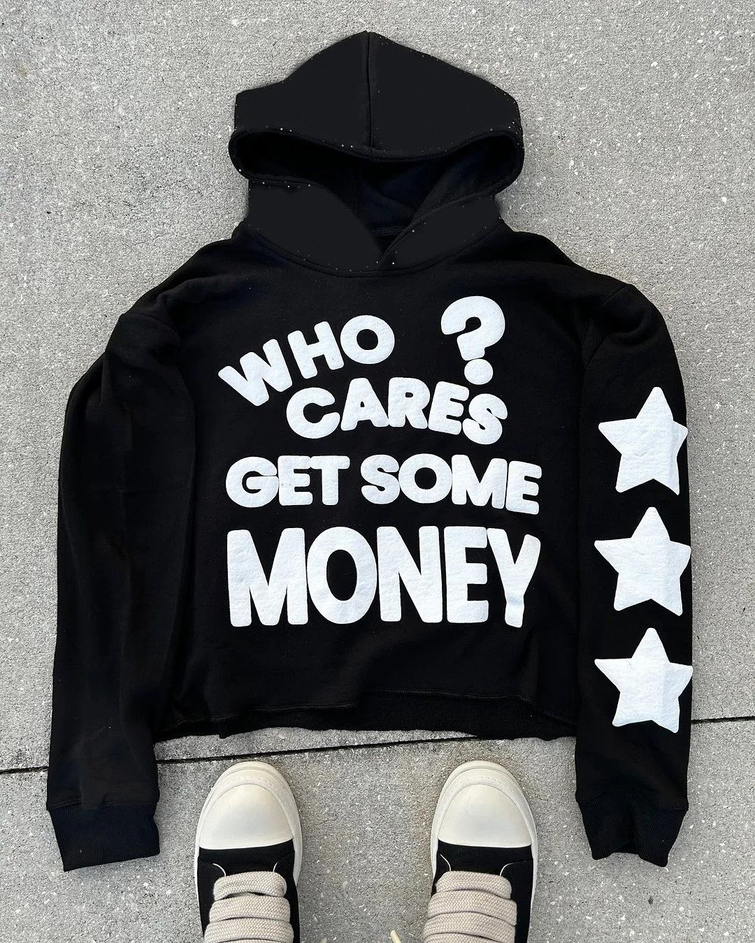 Vintage Who cares get some Money $$$ Streetwear Hoodie | Grailed