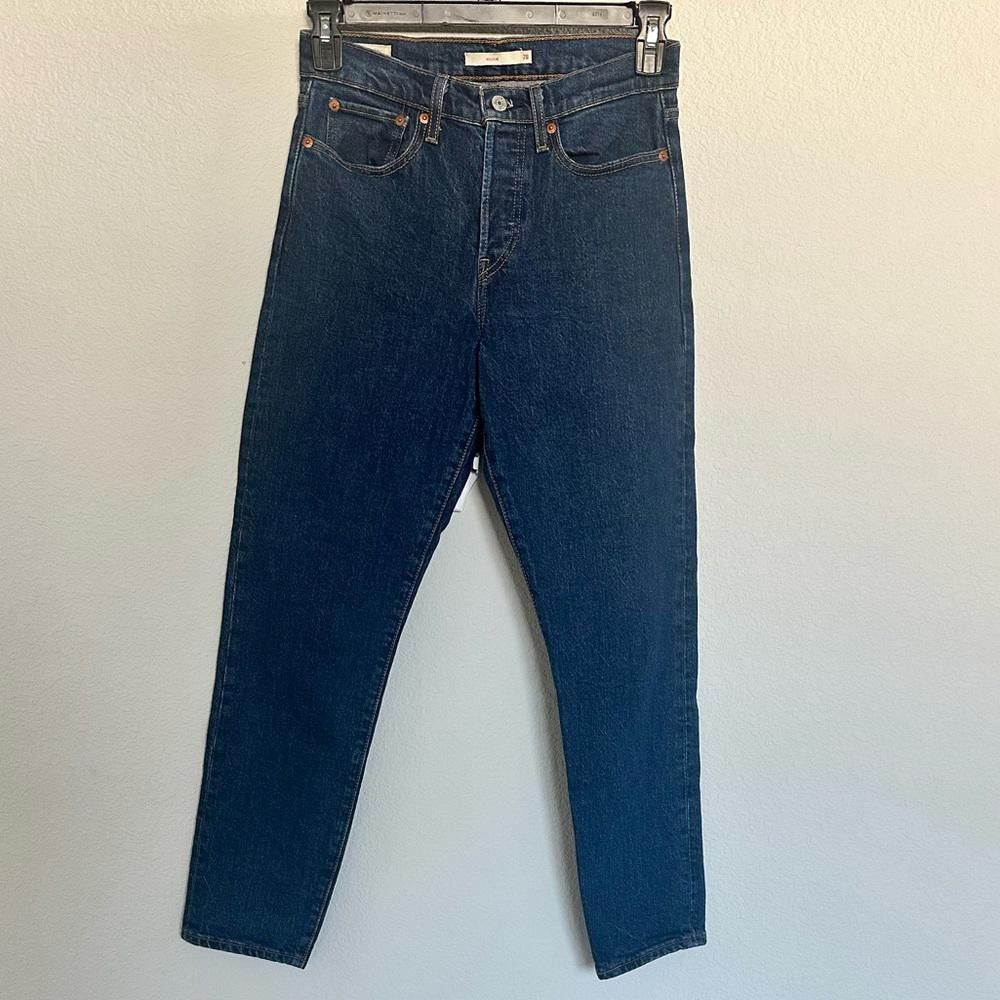 Levi's Levi’s Wedgie Jeans Icon Fit In Life’s Work Dark Wash 28 Size 28" / US 6 / IT 42 - 3 Thumbnail