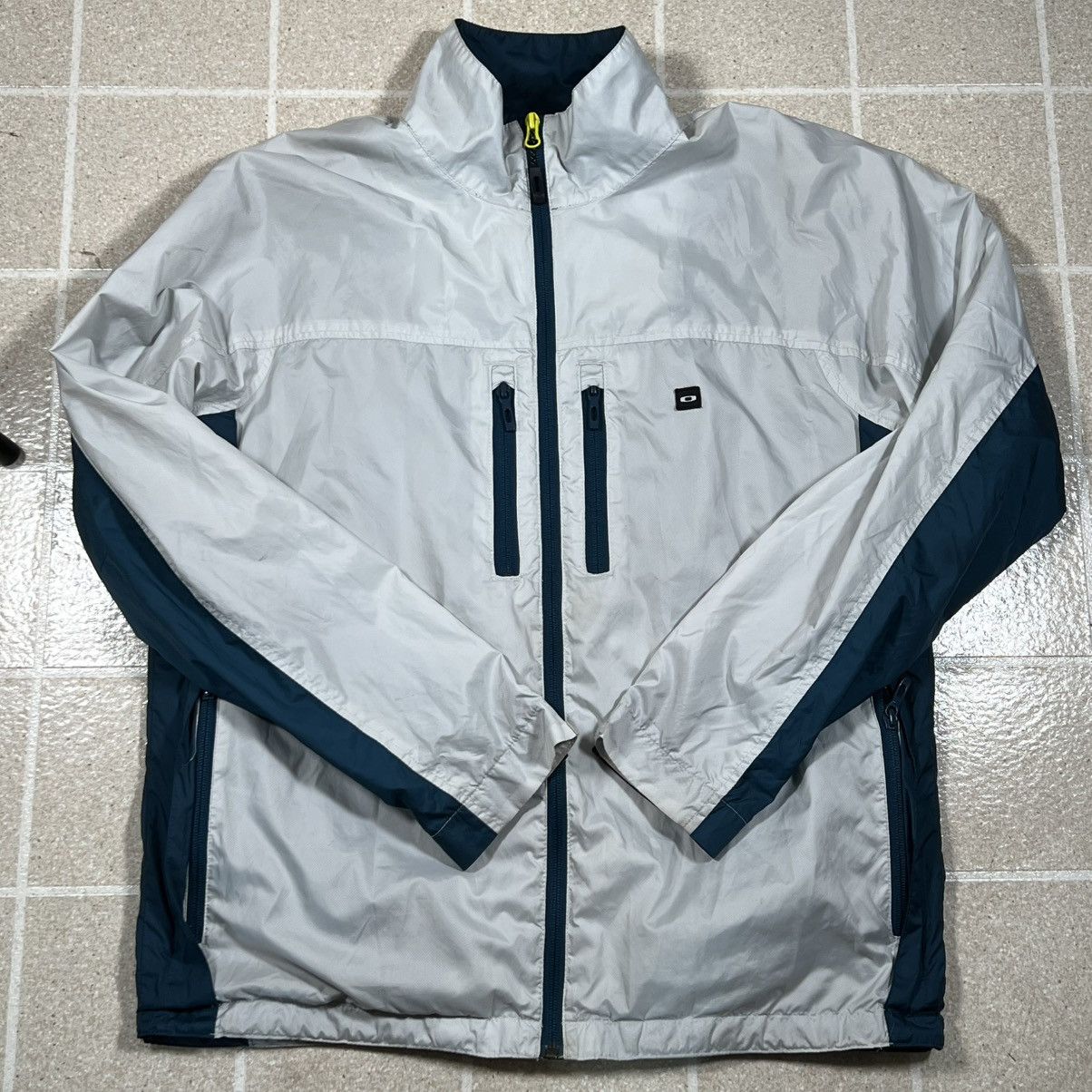 Oakley Gray & Dark Teal OAKLEY Zip Front Mesh Lined LIght Jacket Size US L / EU 52-54 / 3 - 1 Thumbnail