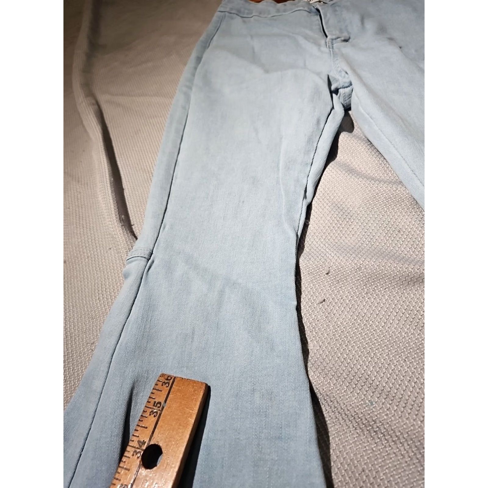 Vintage Maij Wsry Jeans Womens Sz 30 Medium Blue Flared Distred Stretch 5-Pocket Denim 90s Style Mens Womens Girls? Size 32" / US 10 / IT 46 - 5 Thumbnail