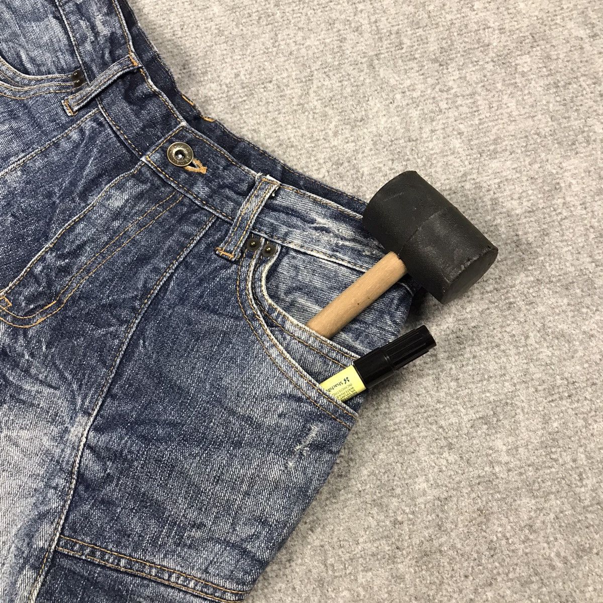 If Six Was Nine FLARE DENIM SEMANTICDESIGN RIPPED DISTRESSED BOOT CUT PANTS Size US 28 / EU 44 - 18 Thumbnail