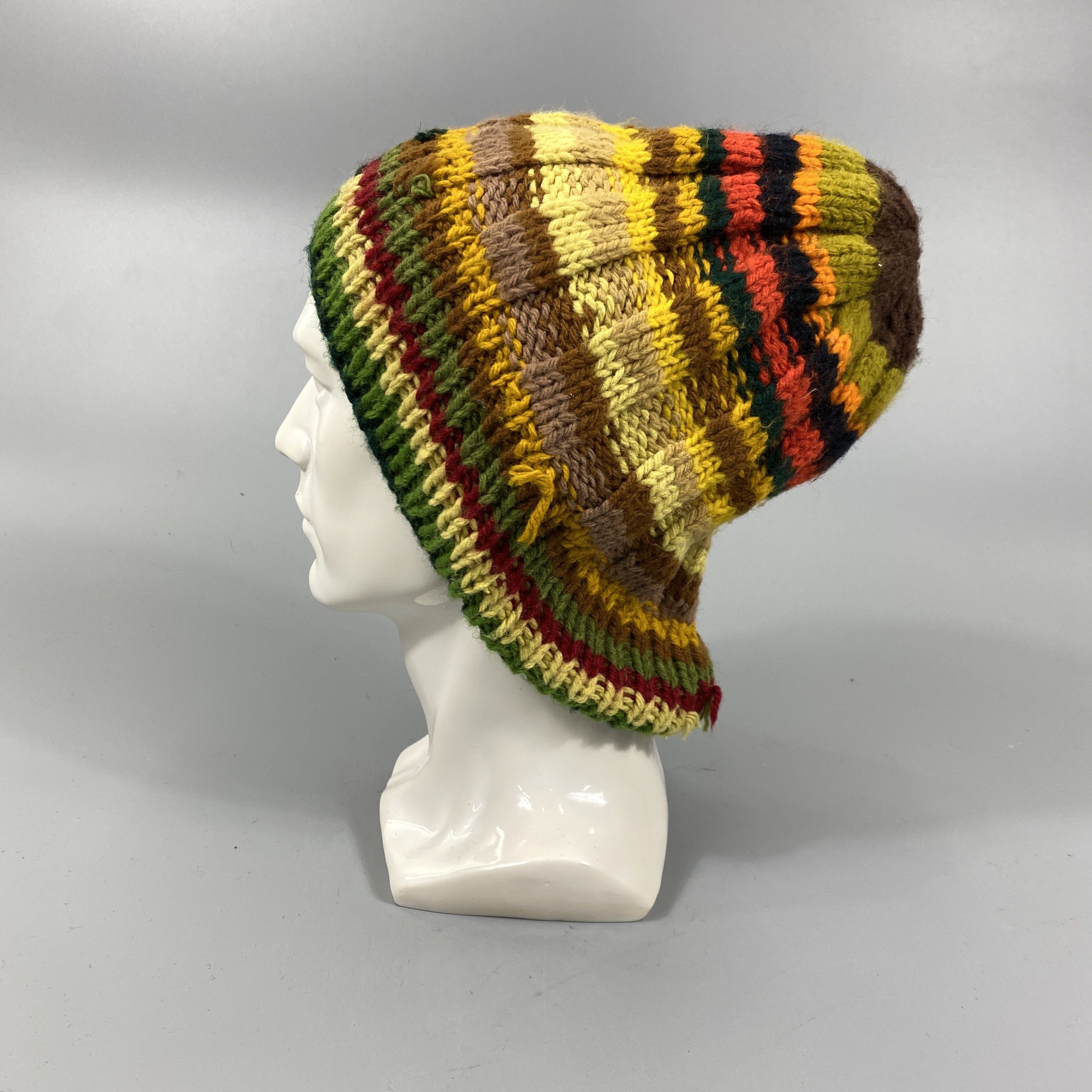 Japanese Brand Reggae Style Multicolour Knit Hat -BN674 Size ONE SIZE - 2 Thumbnail