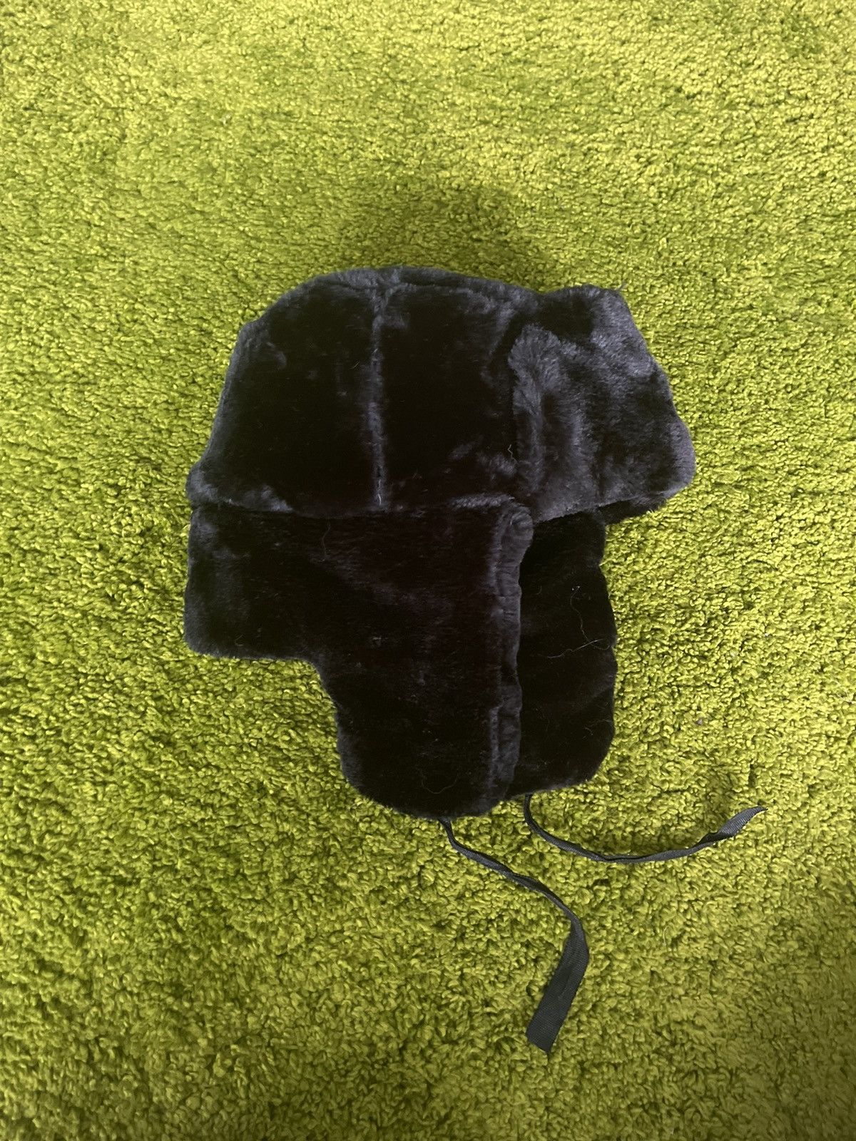 Designer Y2K fuzzy faux fur Ushanka trapper / checker hat Japanese Size 30 - 1 Thumbnail