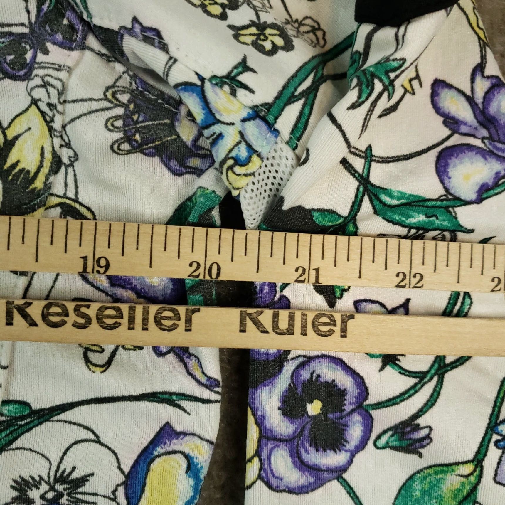 Vintage San Soleil Women's Long Sleeve Polo Shirt, White Floral, Large, Breathable, UV 50 SPF, Stretch Mesh Size L / US 10 / IT 46 - 4 Thumbnail