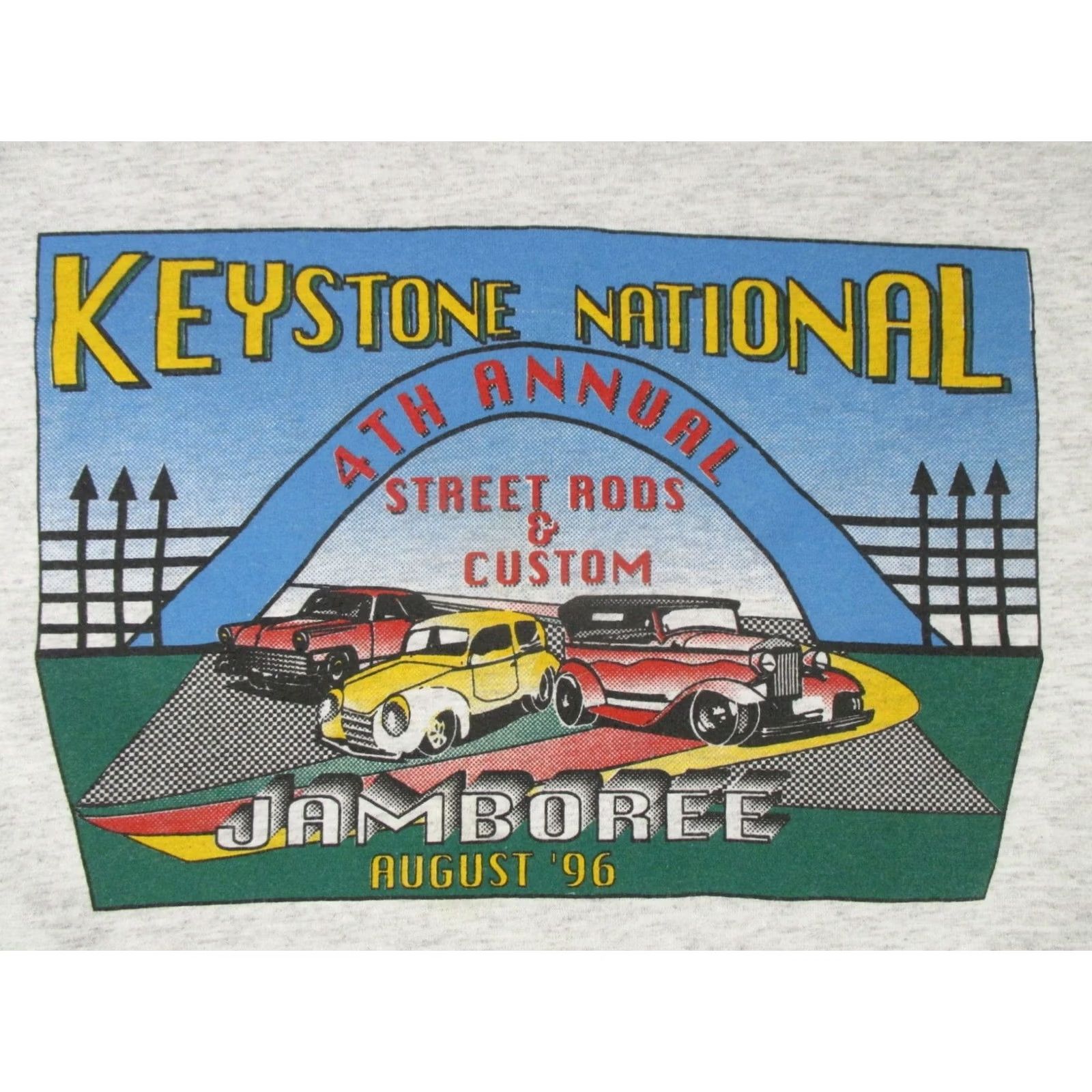 Vintage VINTAGE KEYSTONE NATIONAL STREET ROD JAMBOREE T-Shirt L/XL 80s 90s Mens Size US L / EU 52-54 / 3 - 5 Thumbnail