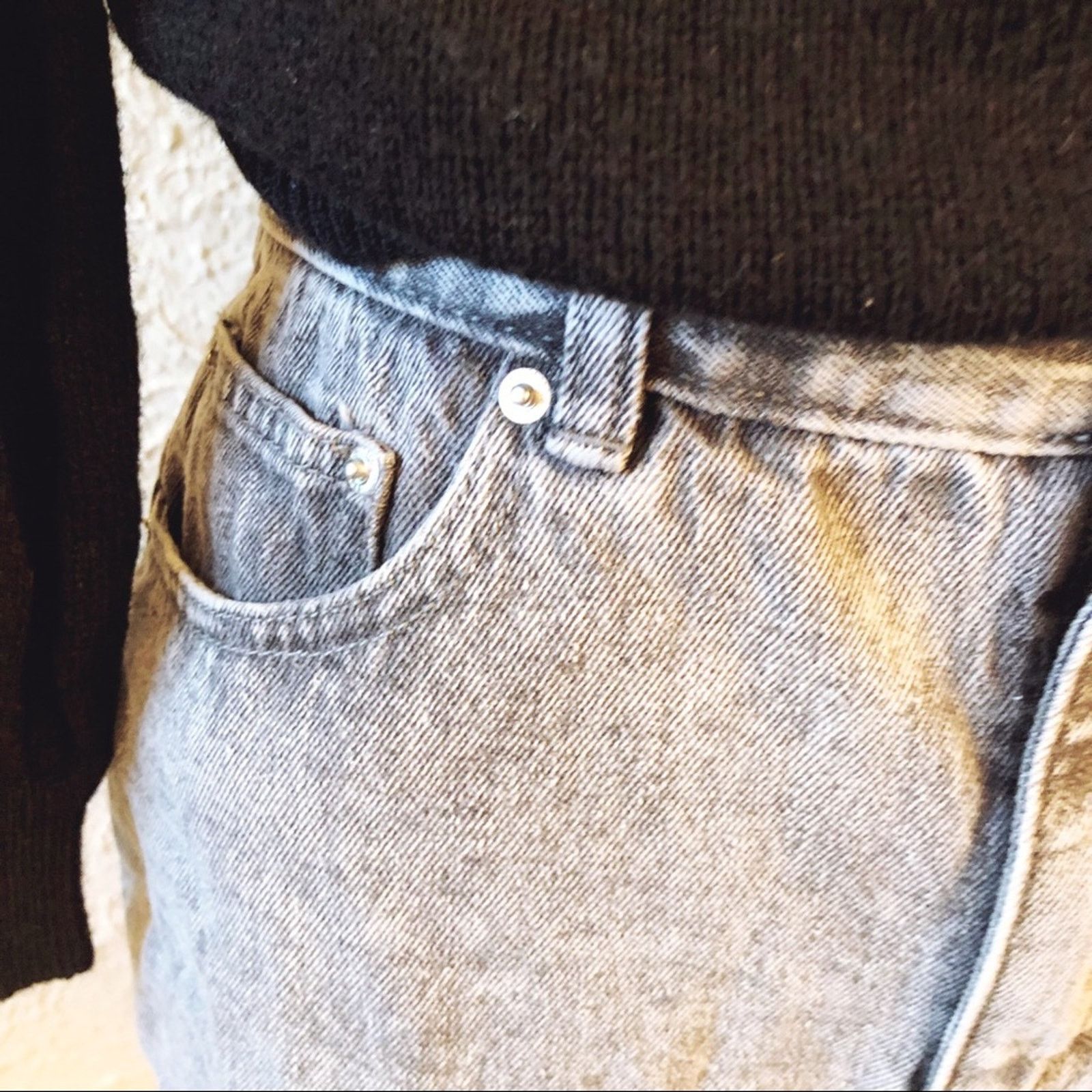 Pull & Bear Pull & Bear Gray Fitted Denim Mini Skirt Size 28" / US 6 / IT 42 - 4 Thumbnail