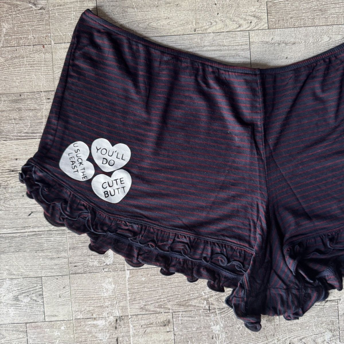 American Eagle Outfitters Live Live Dream, Retro, Conversation Heart, Sleep Shorts Size 36" / US 14 / IT 50 - 3 Thumbnail