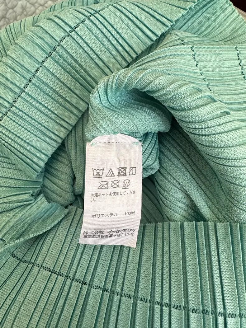 Issey Miyake Issey Miyake size:3 Tiffany blue pleated long-sleeved shir Size S / US 4 / IT 40 - 7 Thumbnail