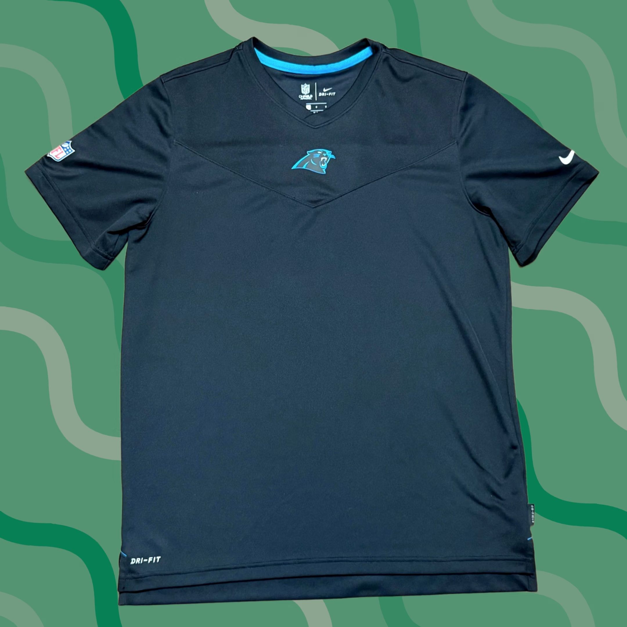 Nike Nike NFL Carolina Panthers Men Black Sideline Player UV Performance Shirt L Size US L / EU 52-54 / 3 - 1 Thumbnail