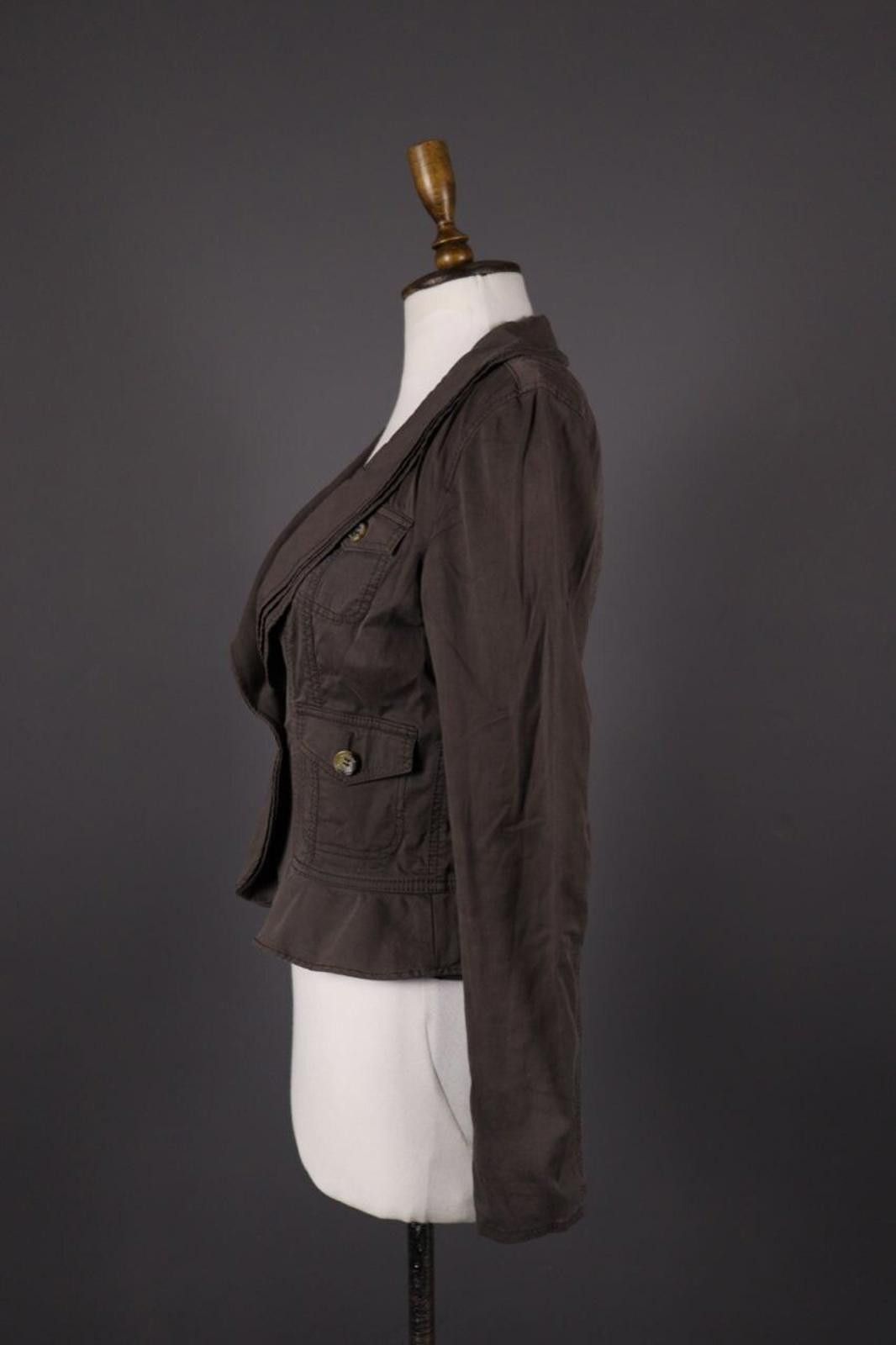 Designer Marc Cain Brown Multipocket Lightweight Blazer Jacket Size 2 Size XS / US 0-2 / IT 36-38 - 4 Thumbnail