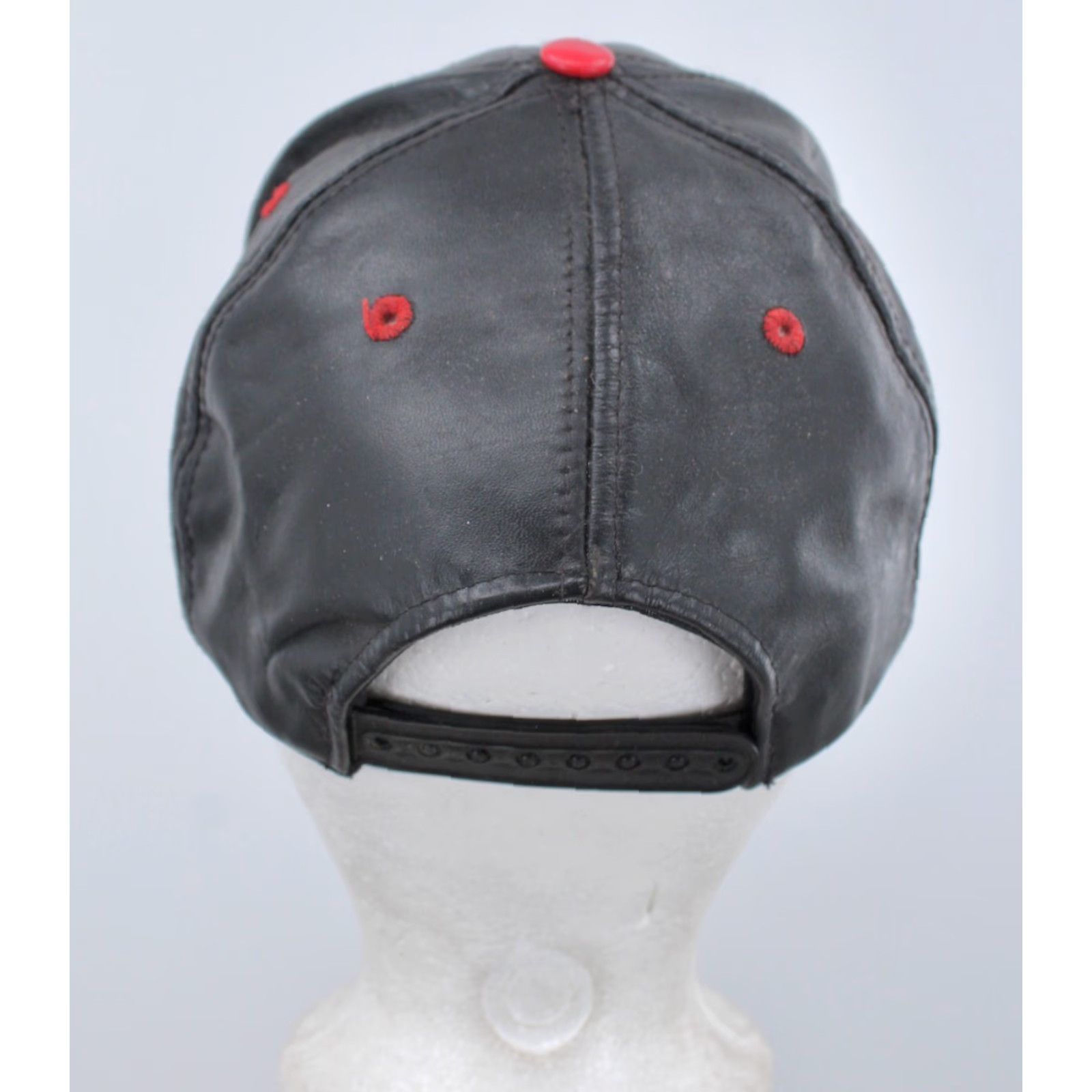 Vintage KC Chiefs Cap Mens Leather Baseball Hat One Size NFL Black VTG Kansas City Cap Mens} Size ONE SIZE - 4 Thumbnail