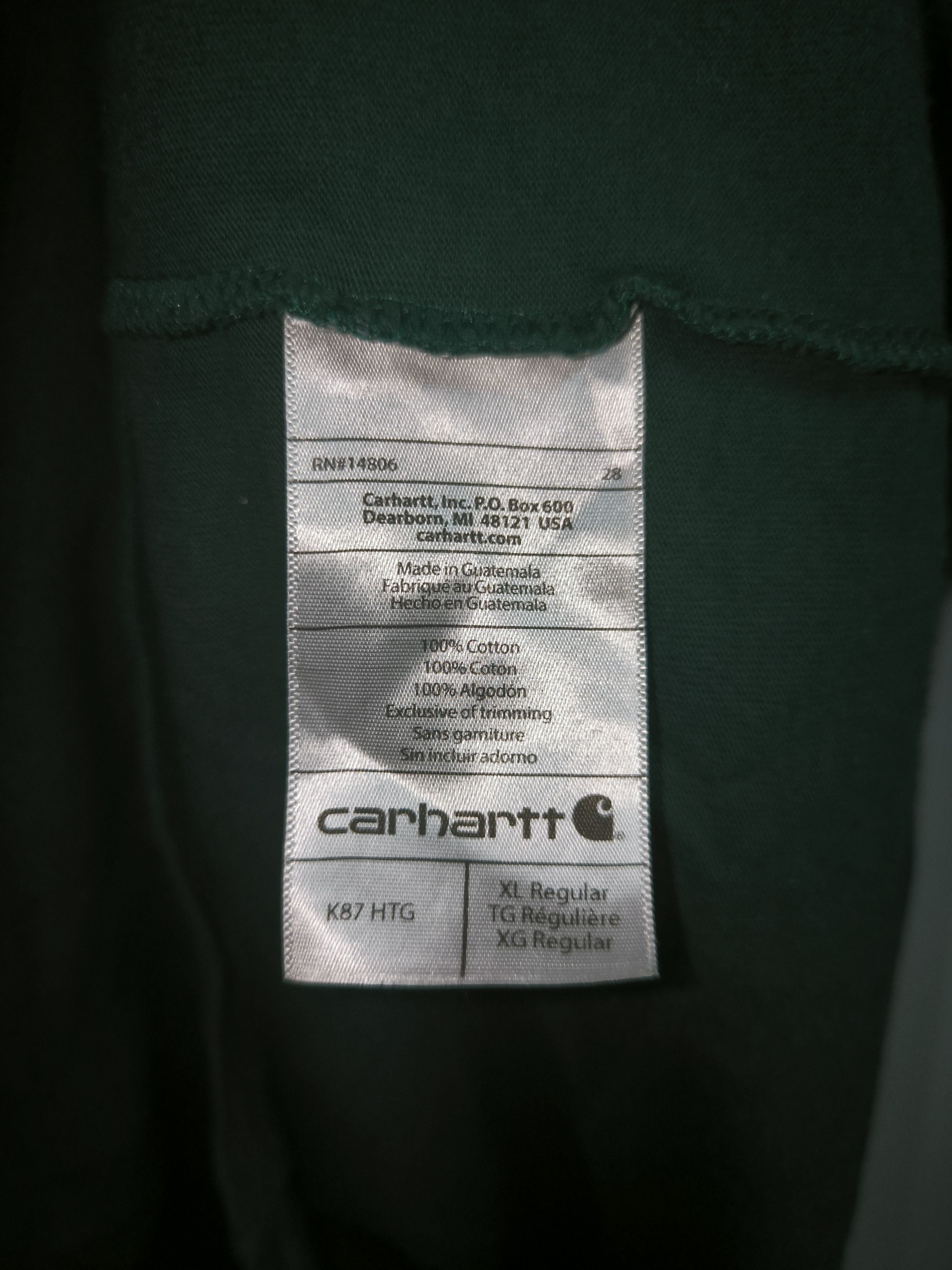 Carhartt Original Fit Green Pocket Spring 2014 Size US XL / EU 56 / 4 - 8 Thumbnail