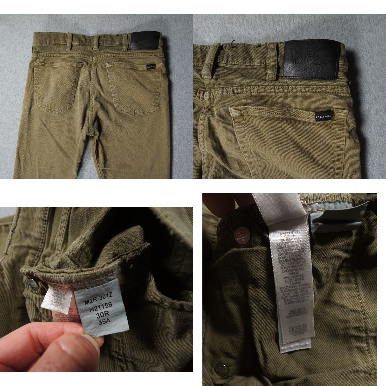 Paul Smith Paul Smith Pants Mens 30 Green Jeans Stretch Tapered Fit Adult Casual Size US 33 - 8 Thumbnail