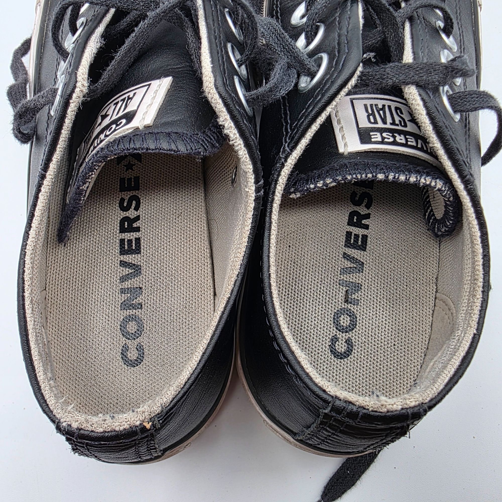 Converse Converse All Star Women’s Size 5.5 Black Leather Low Top Sne Size US 5.5 / IT 35.5 - 7 Thumbnail