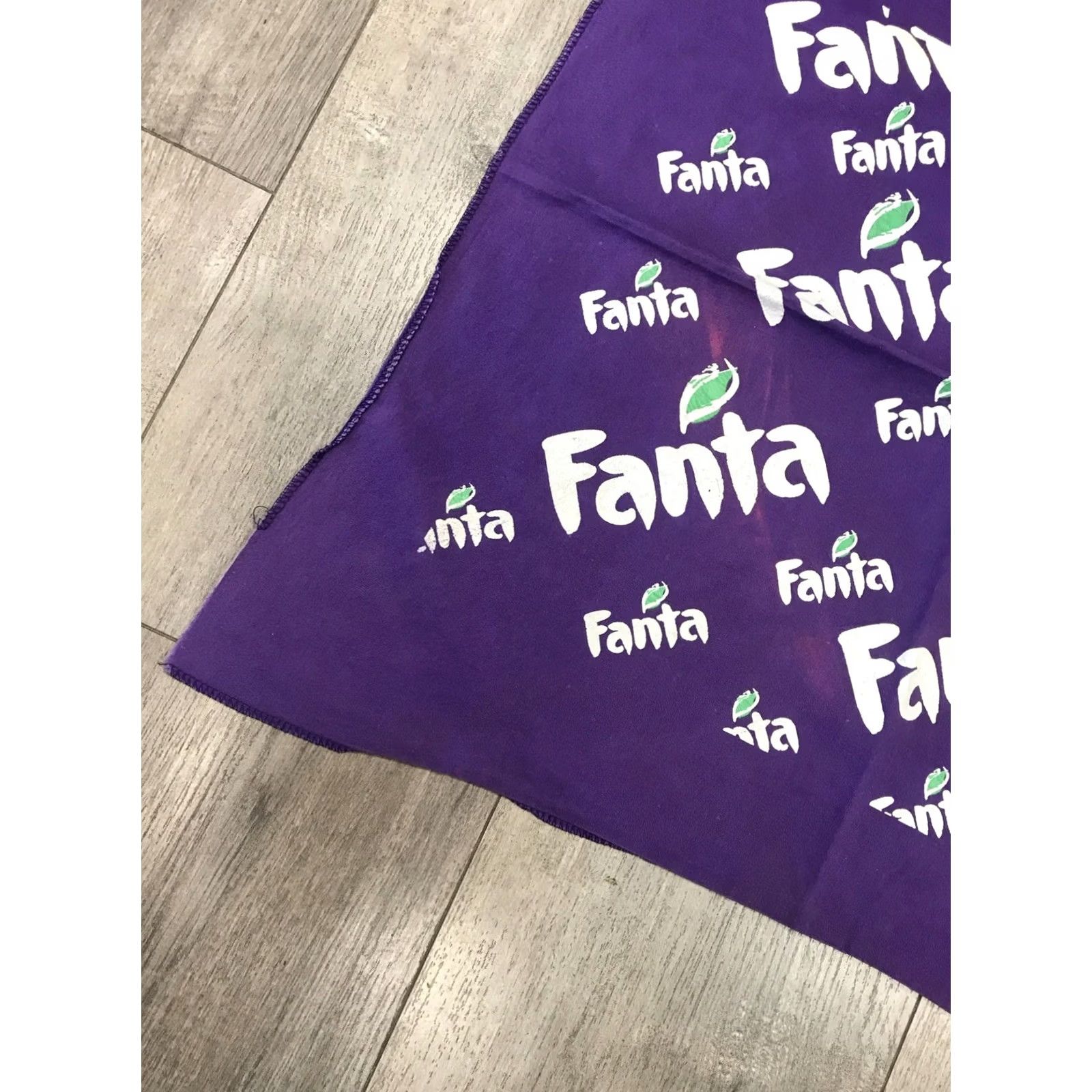 Vintage VINTAGE Fanta Purple Bandanna Handkerchief 20 Inch X 20 Inch 1980s-1990s Adult Size ONE SIZE - 3 Thumbnail