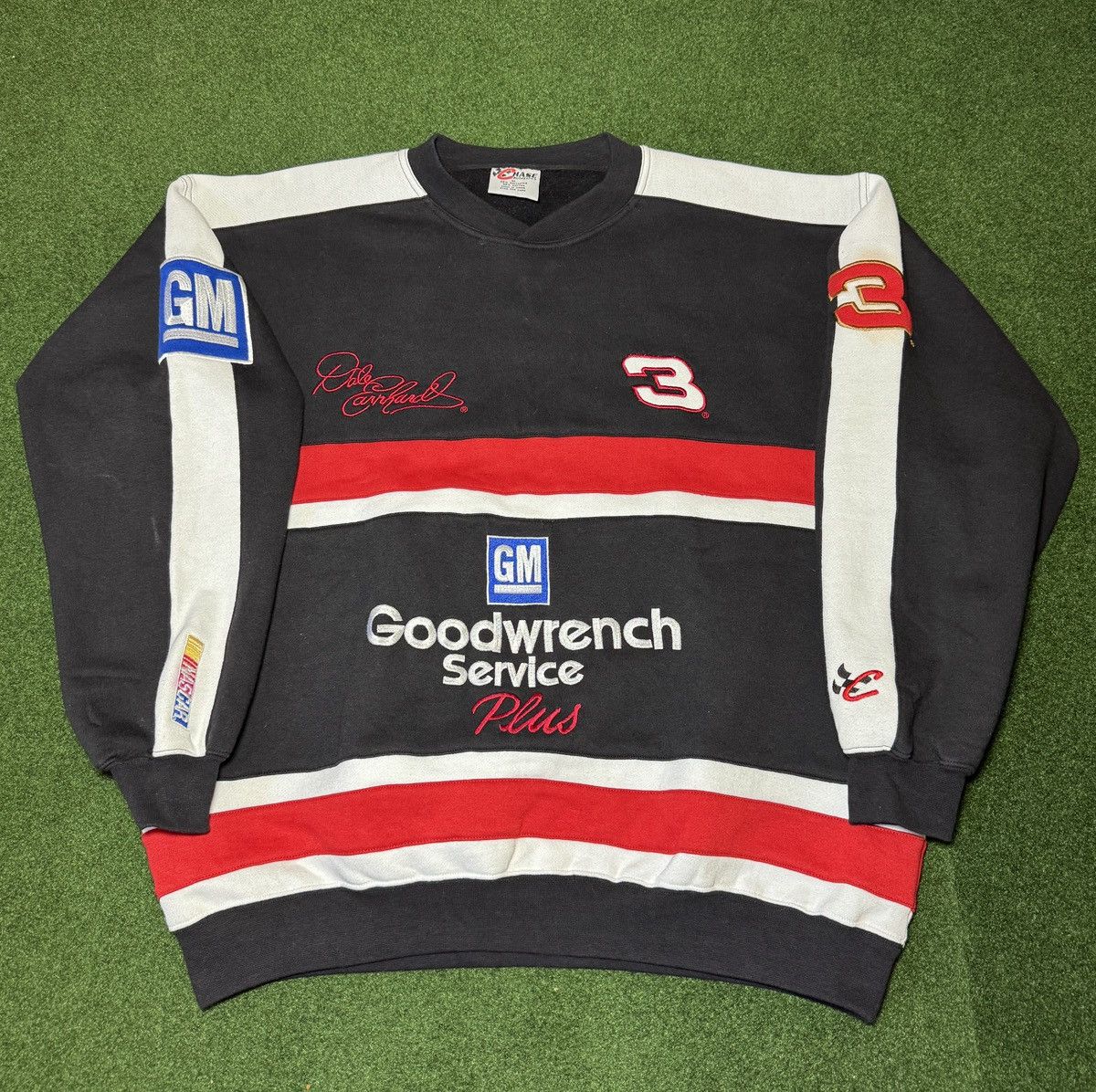 Chase Authentics × NASCAR × Vintage Vintage 90s Dale Earnhardt RARE Chase Nascar Sweatshirt Size US XL / EU 56 / 4 - 1 Thumbnail