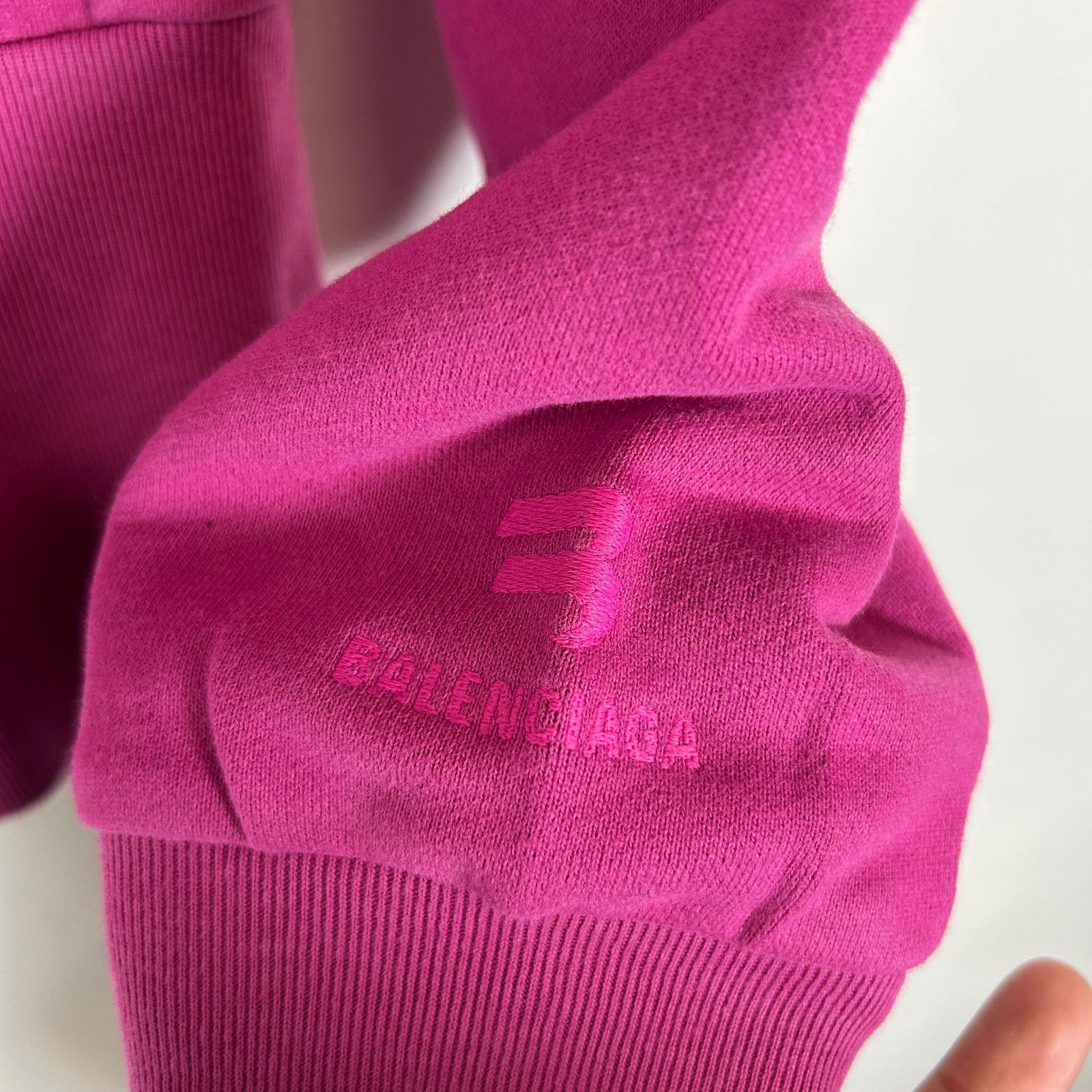 Balenciaga Balenciaga Purple Sporty B Cropped Hoodie Size L Size L / US 10 / IT 46 - 3 Thumbnail