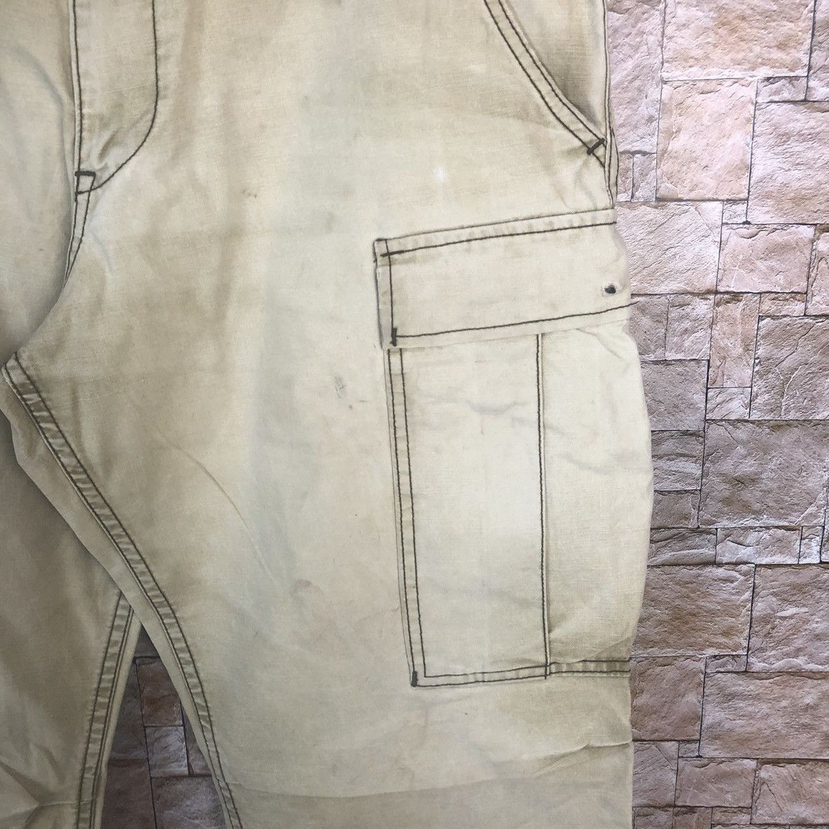 Japanese Brand Quadro Green Cargo Multipocket Pants #A359 Size US 33 - 11 Thumbnail