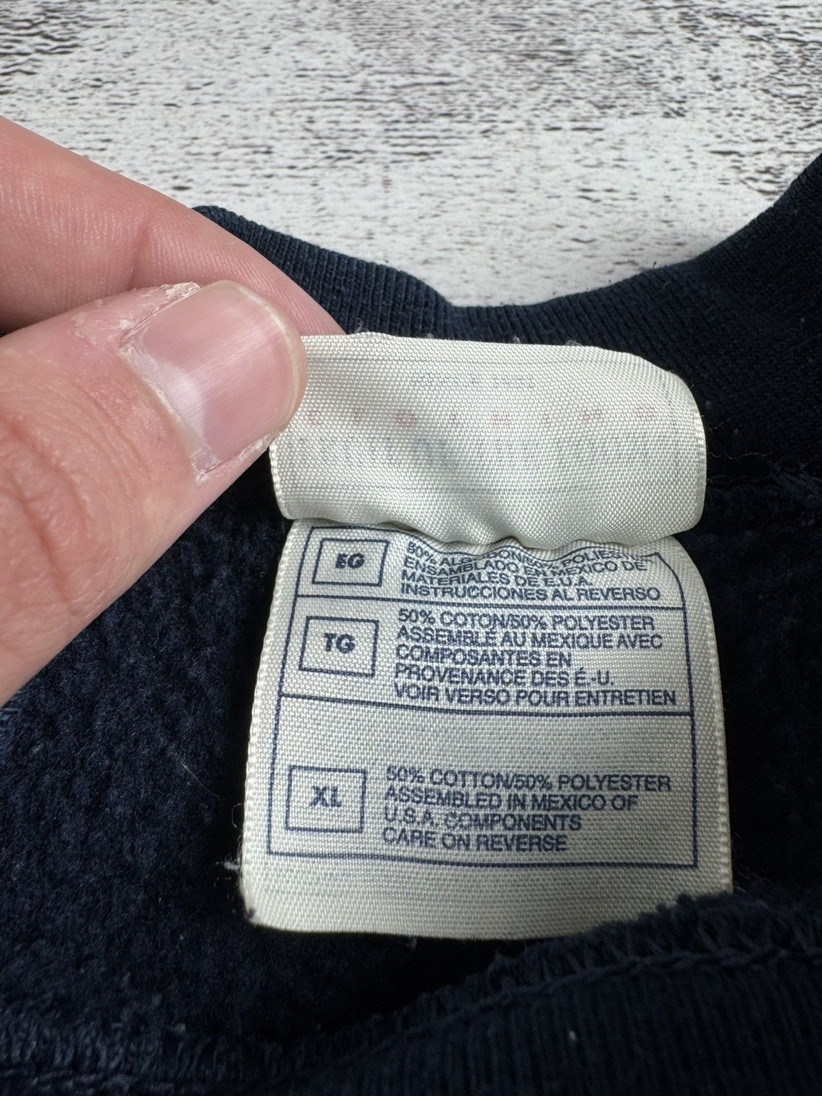 Vintage 90s Fruit of The Loom Sportswear Blank Hoodie Sweatshirt Pullover Size US XL / EU 56 / 4 - 10 Thumbnail