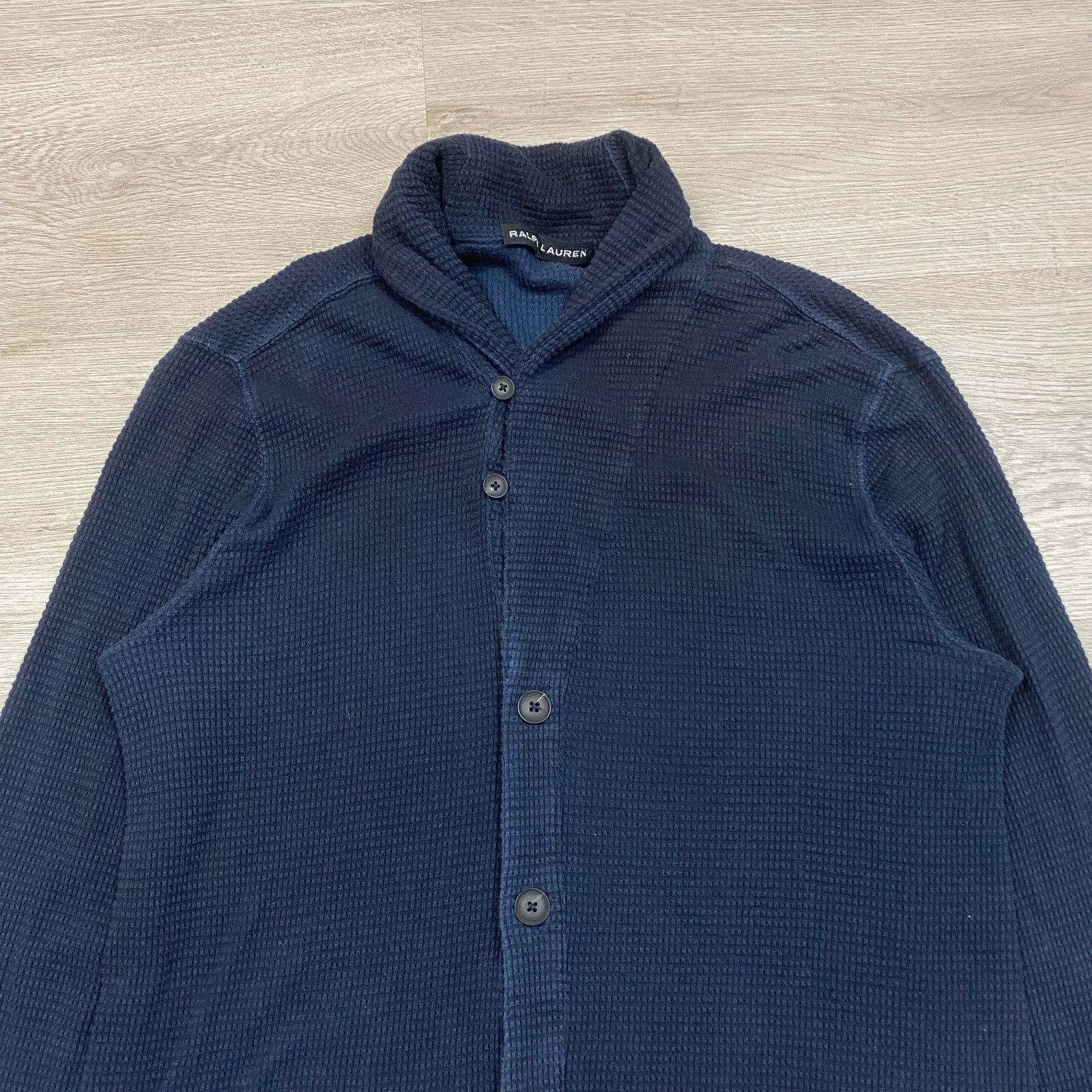 Ralph Lauren Black Label Ralph Lauren Black Label Pima Thermal Shawl Collar Cardigan Size US L / EU 52-54 / 3 - 2 Thumbnail