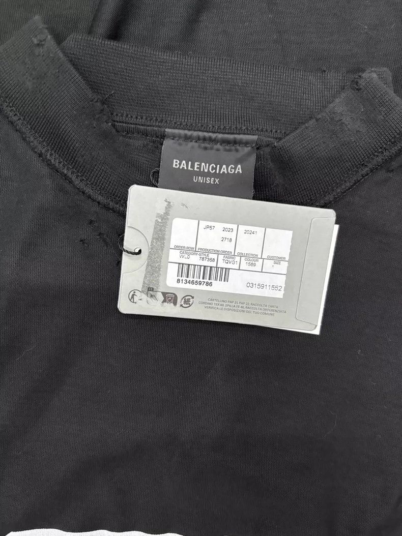 Balenciaga Balenciaga Logo Print Crew Neck T-Shirt 2505-Nextarrow Size US S / EU 44-46 / 1 - 5 Thumbnail