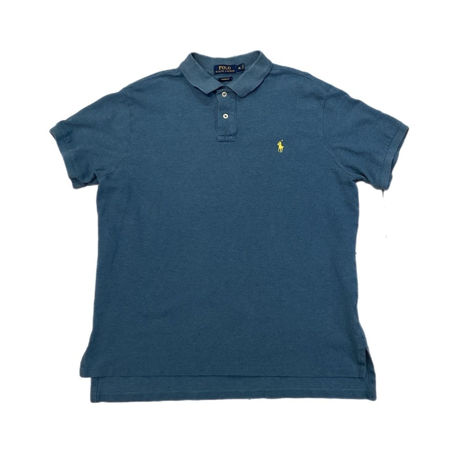 Polo Ralph Lauren Polo Ralph Lauren Blue Custom Fit Polo Shirt Size US XL / EU 56 / 4 - 1 Thumbnail