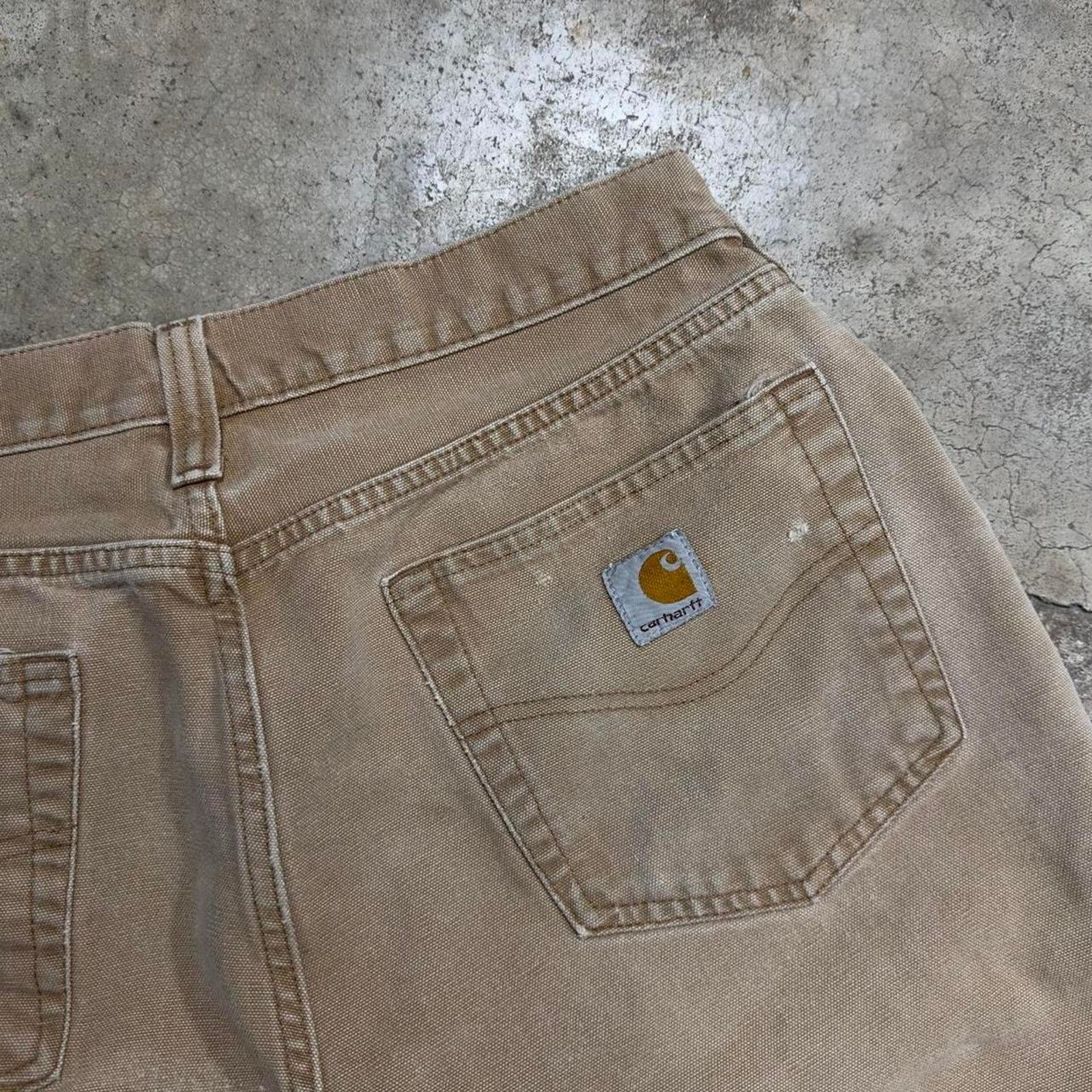 Carhartt × Vintage Y2K Faded Tan Carhartt Carpenter Paint Workwear Pants Size US 31 - 2 Thumbnail