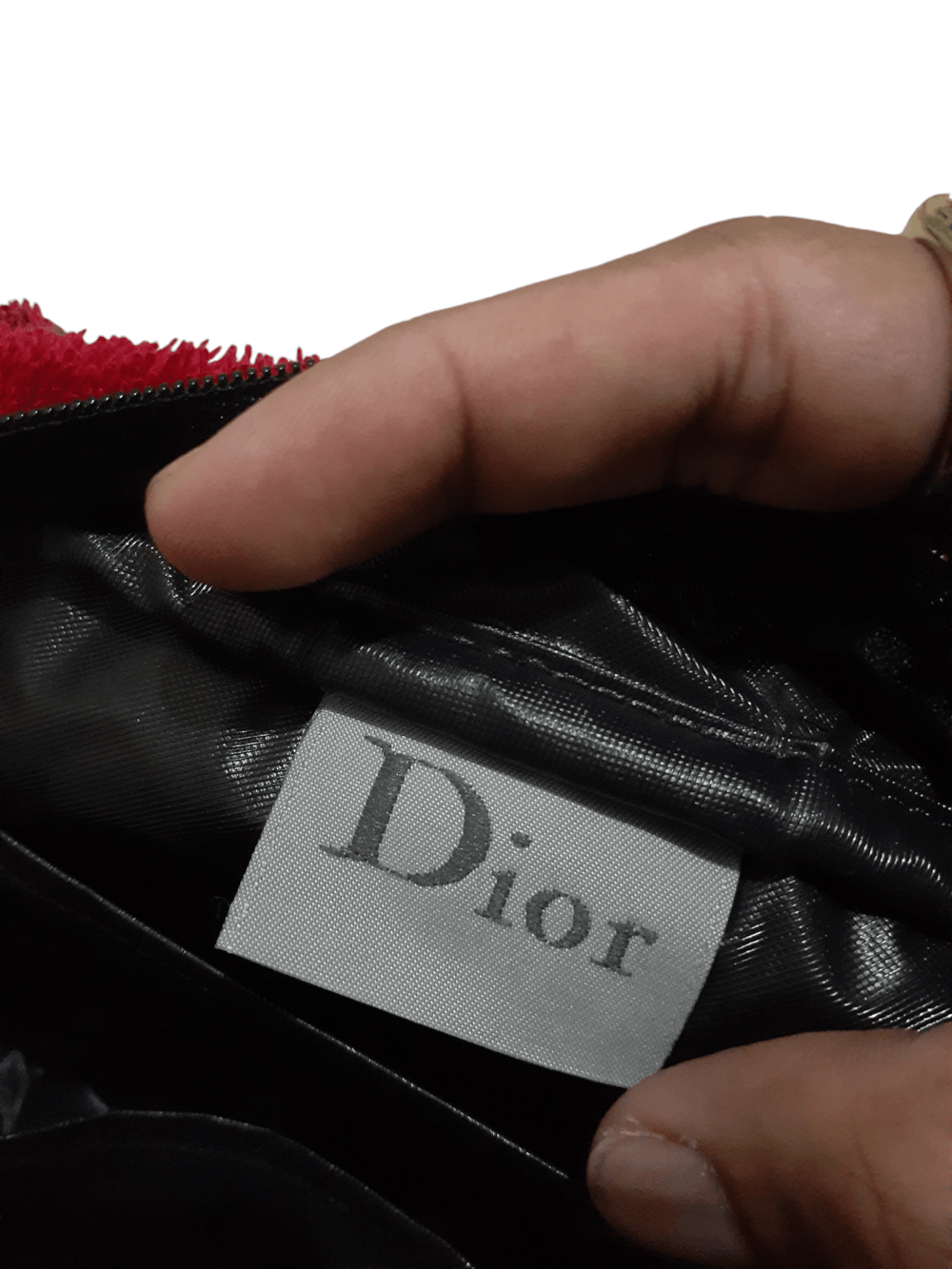 Dior × John Galliano × Vintage Vtg JA'DIOR John Galliano Era Red Terry Cloth Boston Bag Size ONE SIZE - 9 Thumbnail