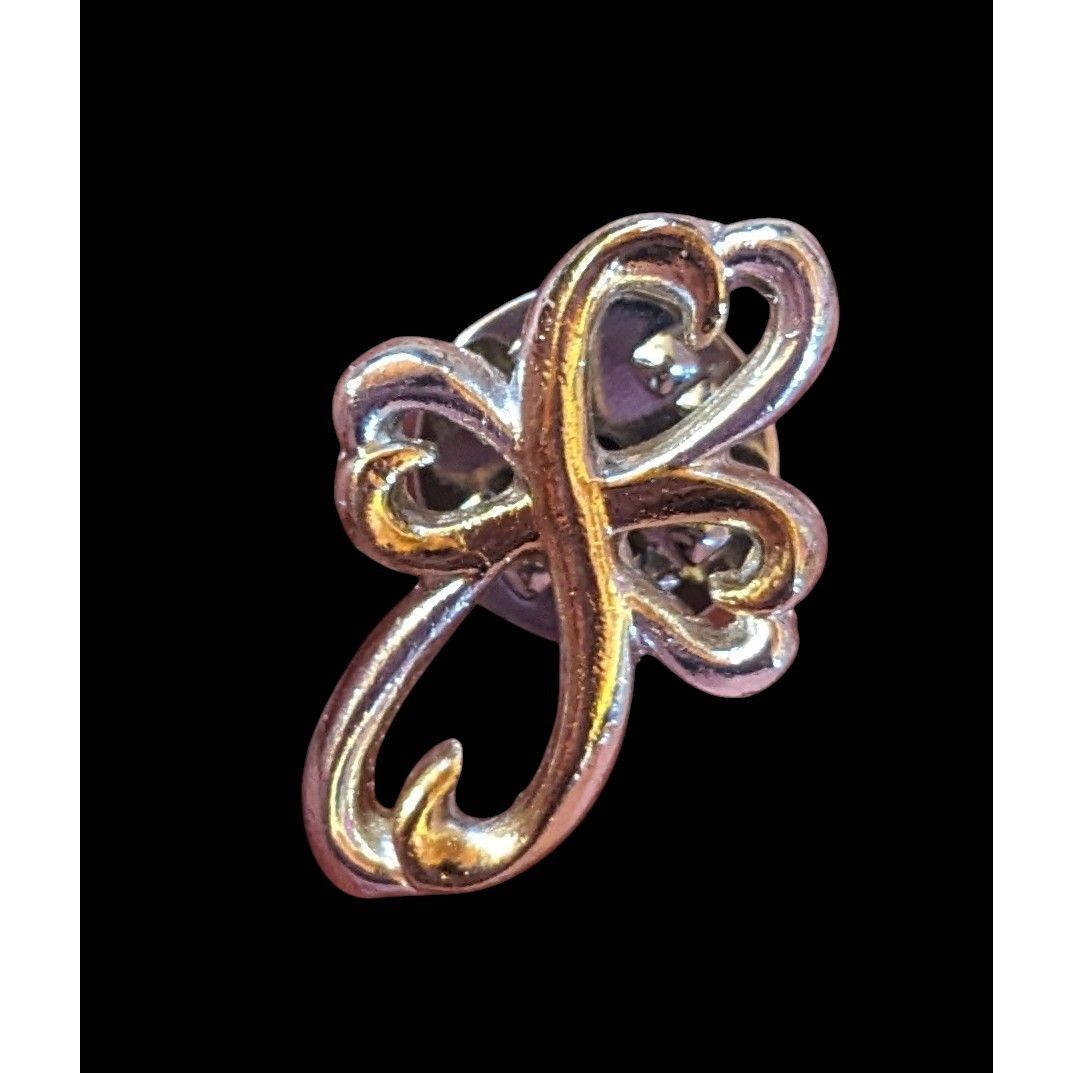 Other Vintage Shamrock Cross Two Tone Stylized Lapel Pin Size ONE SIZE - 1 Thumbnail