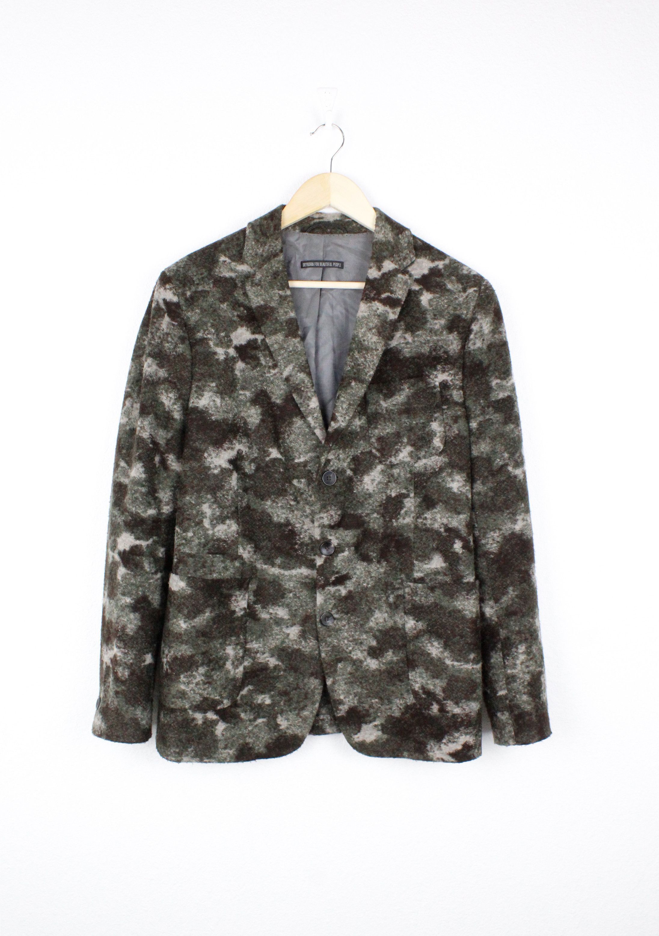DRYKORN Drykorn Jacquard Camo Burley Blazer Jacket Size US M / EU 48-50 / 2 - 1 Thumbnail