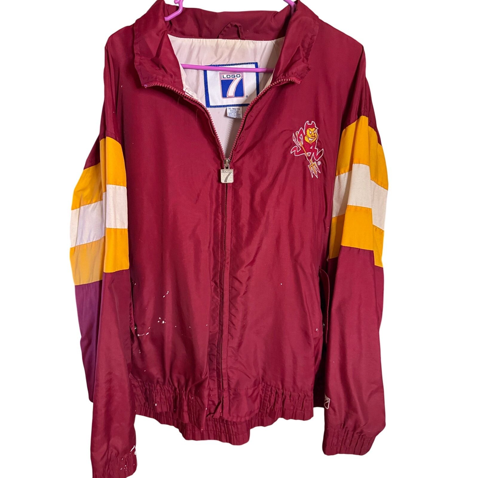 Logo 7 Vintage Arizona State Windbreaker Zip-Up Size US XL / EU 56 / 4 - 1 Thumbnail