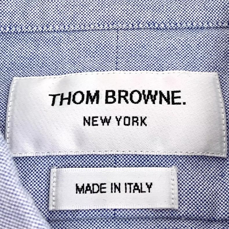 Thom Browne Thom Browne size1 Smog Blue Oxford cotton ragged collar lap Size US S / EU 44-46 / 1 - 7 Thumbnail