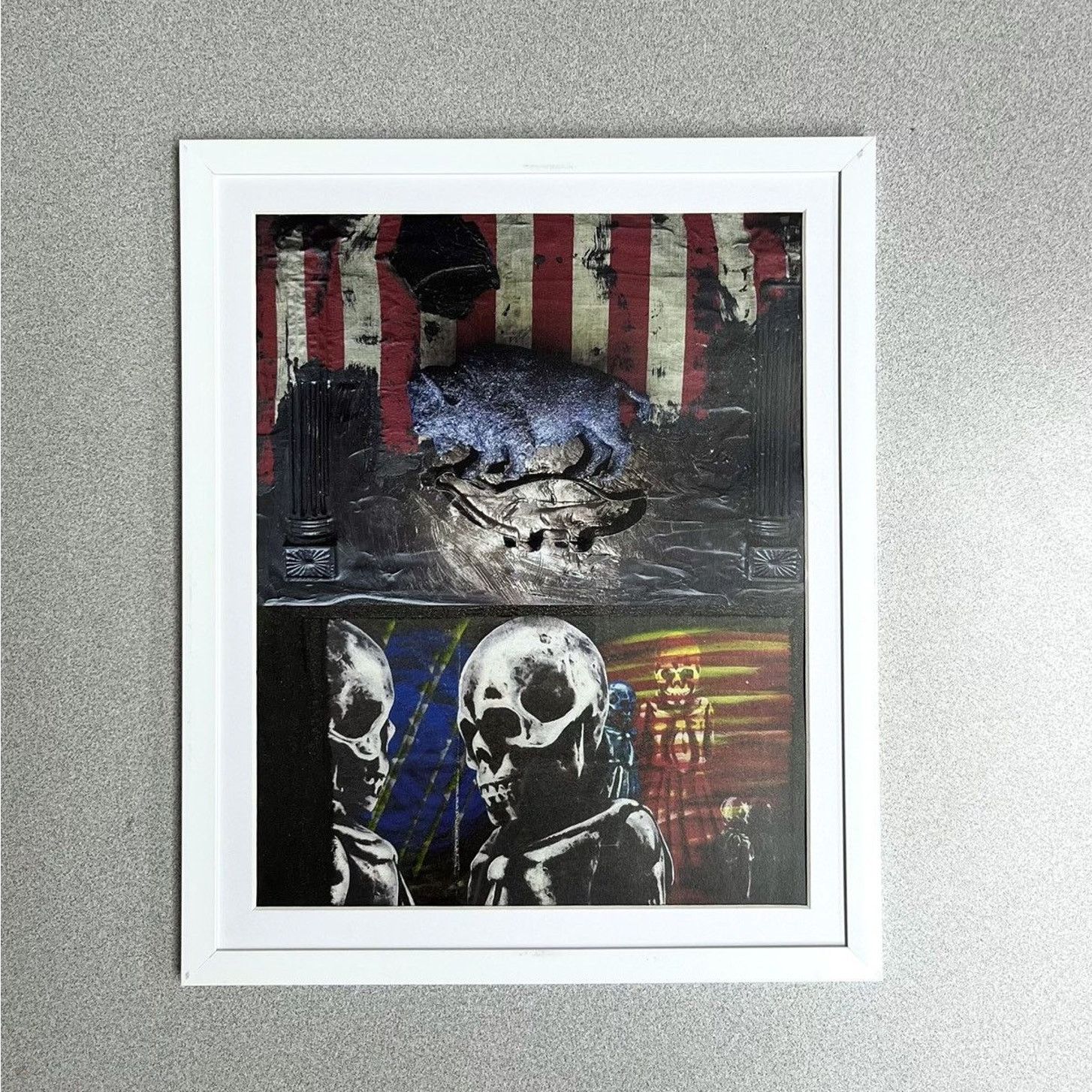 Chrome Hearts × Japanese Brand × Vintage Chrome Hearts American Skulls Framed poster 9x11 Size ONE SIZE - 1 Thumbnail