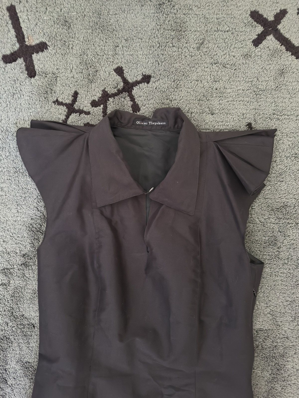 Olivier Theyskens Archive Olivier Theyskens Spring 1999 Collared Dress Vintage Size XL / US 12-14 / IT 48-50 - 3 Thumbnail