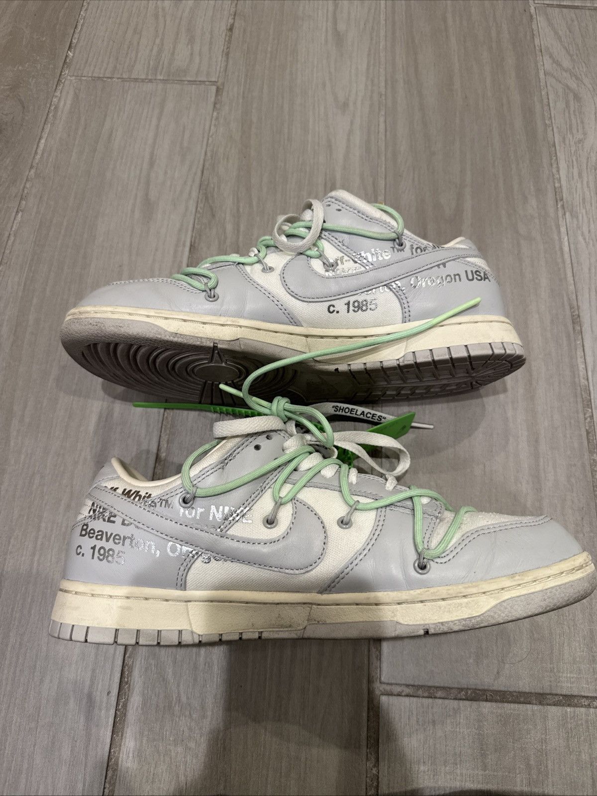 Nike × Off-White Nike Off White Dunk Low lot 7 of 50 Size US 10 / EU 43 - 5 Thumbnail