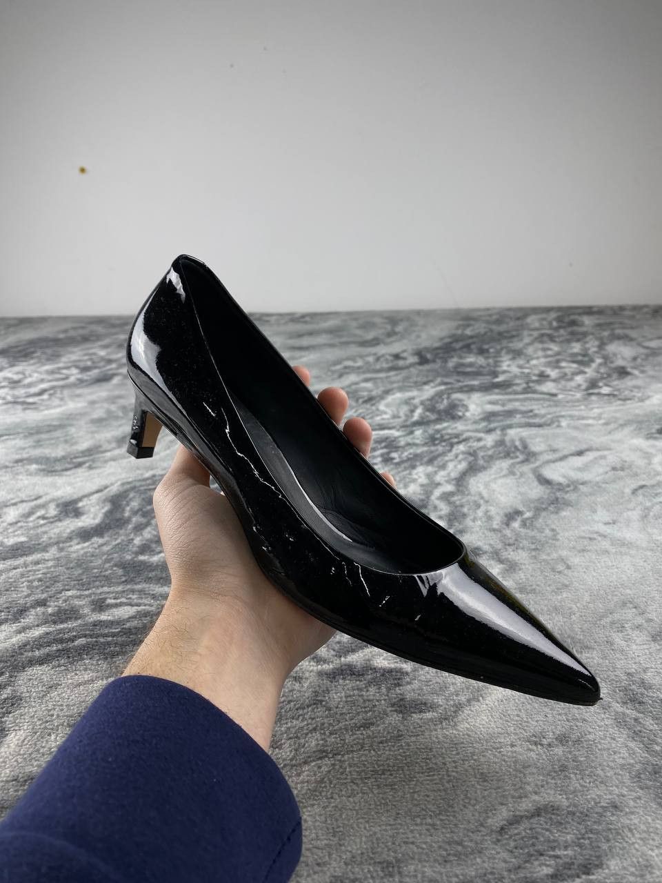 Max Mara Max Mara Leather Slingback Pointed Pumps Women Size 38 Black Size US 8 / IT 38 - 6 Thumbnail