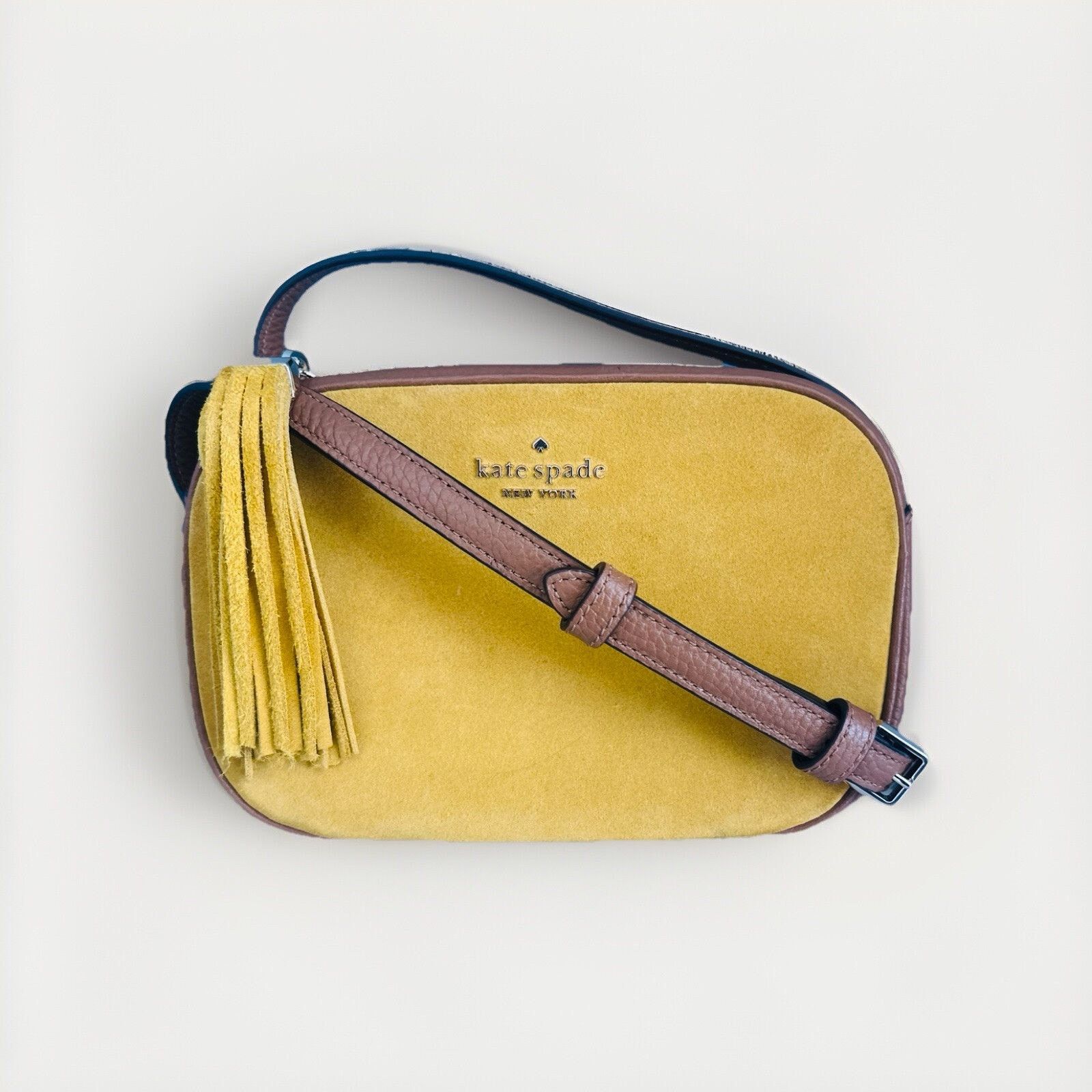 Kate Spade New Kate Spade Kourtney Suede Leather Yellow Camera Bag Size ONE SIZE - 1 Thumbnail